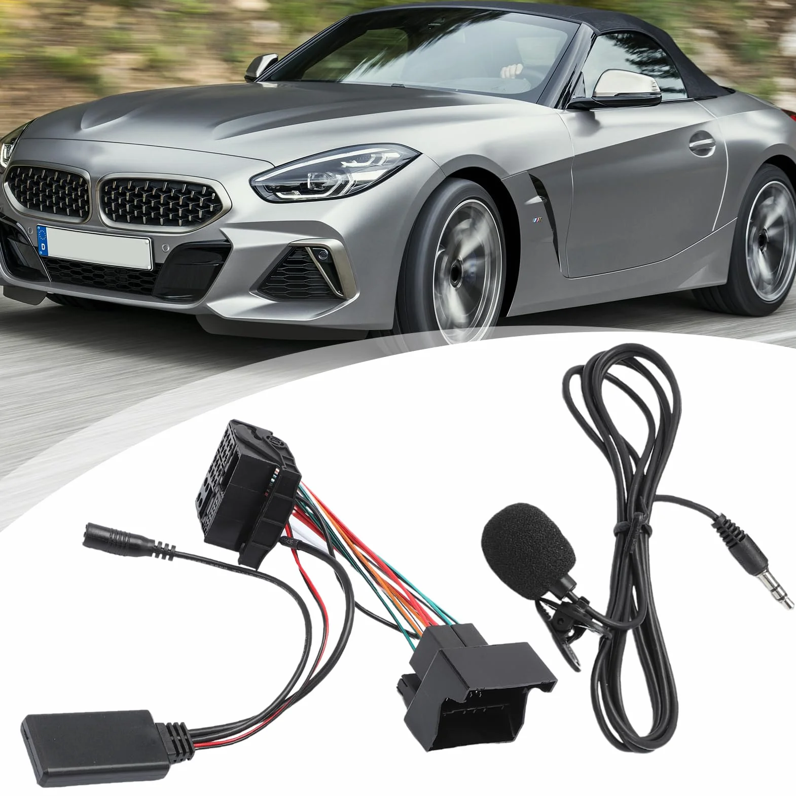 Aux Adapter audio Bluetooth 5.0 z mikrofonem do Z4 E85 2003-2008 E86 X3 E83 2004-2010 Mini Cooper R50 2000-2006 S R53 JCW