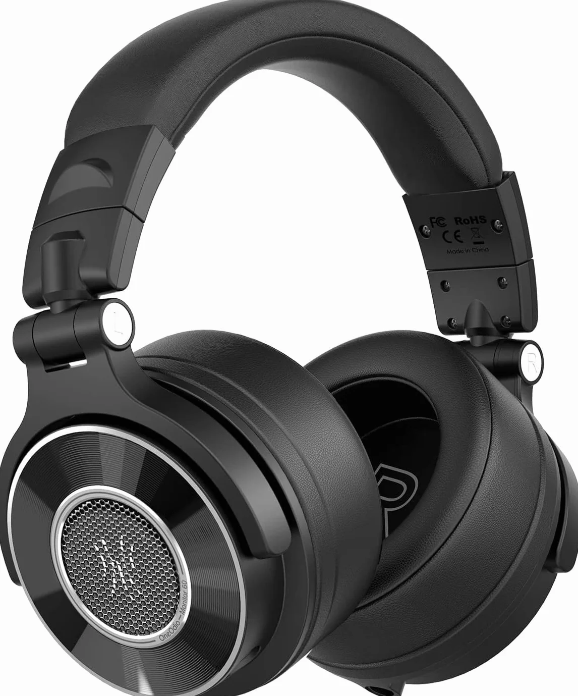 OneOdio Monitor 60 Profesjonalne słuchawki DJ Studio, Hi-Res Audio z obrotową osią 180° i słuchawkami, 3 gniazda z mikrofonem, idealne do nagrywania, miksowania, twórców