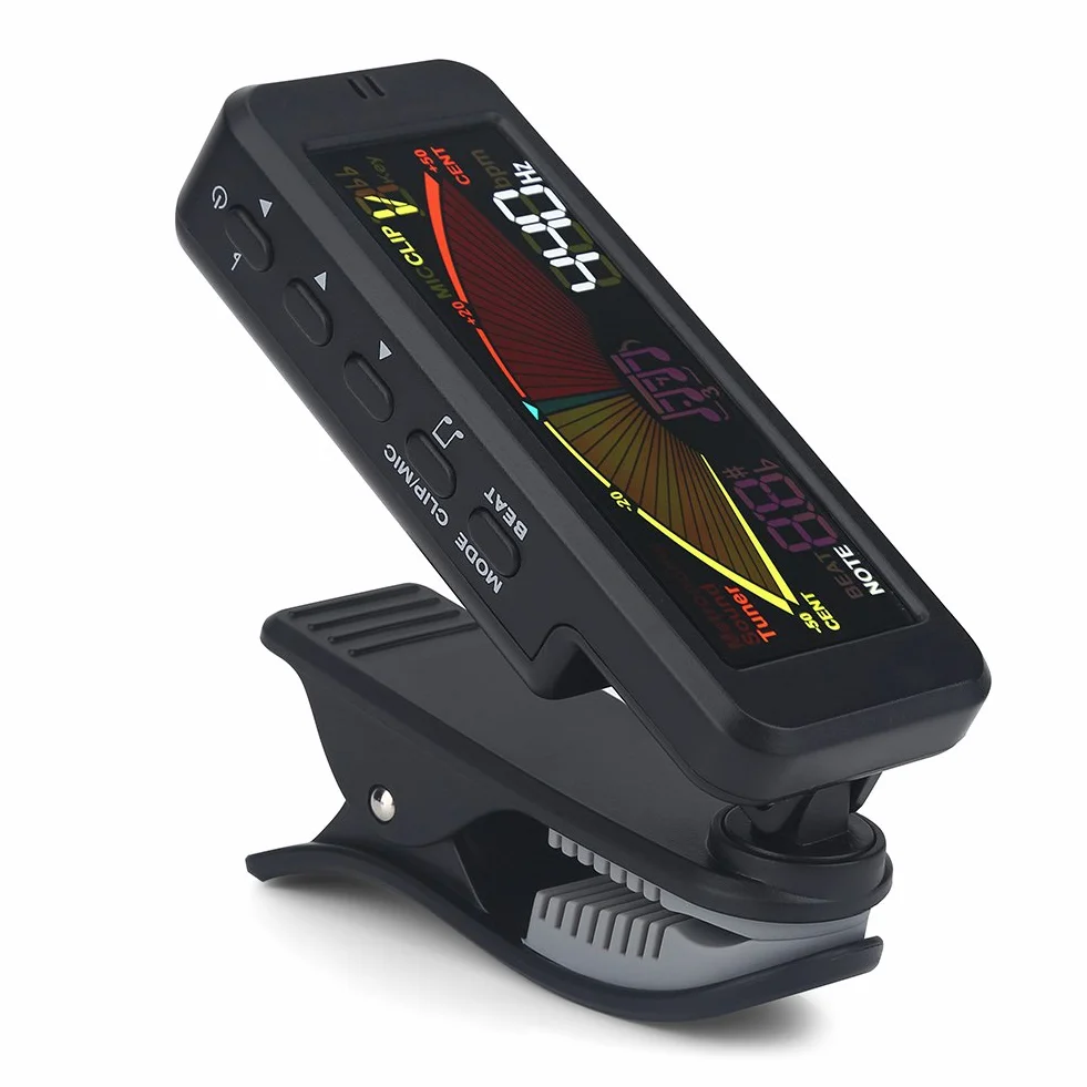 FMT-209 Clip-On cyfrowy tuner LCD do gitary chromatycznej basowej ukulele skrzypce