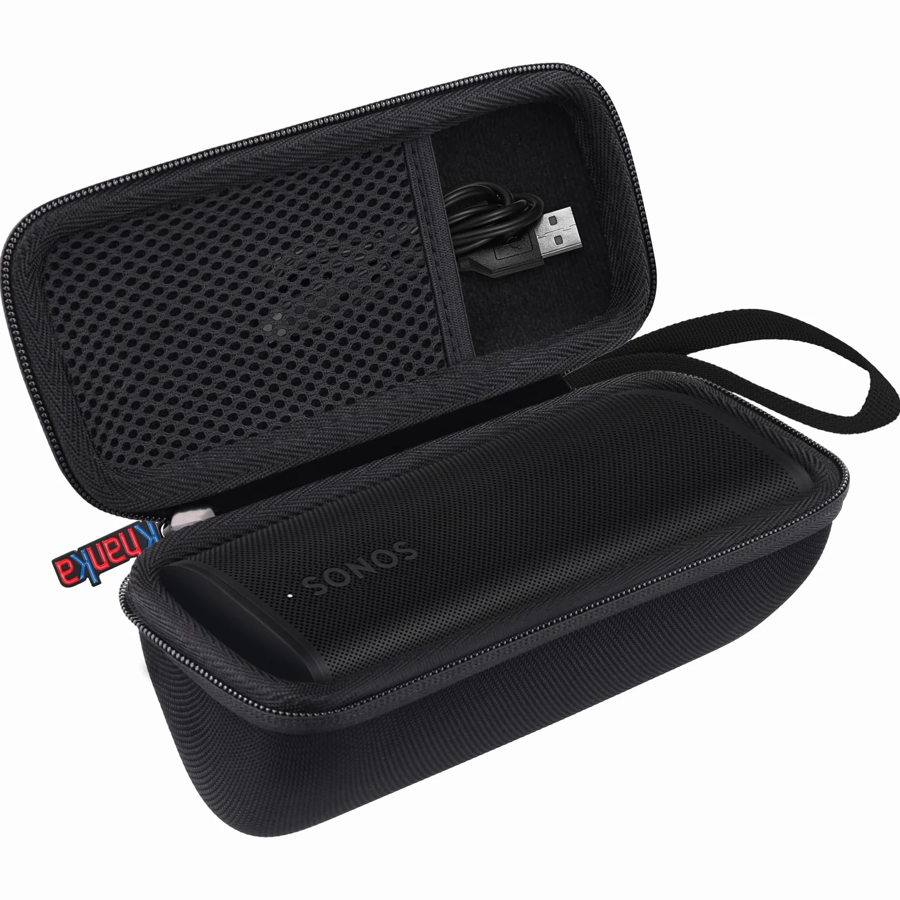 Khanka Twardy futerał podróżny zamiennik głośnika Bluetooth Sonos Roam/Roam SL (wewnątrz czarny, tylko etui)