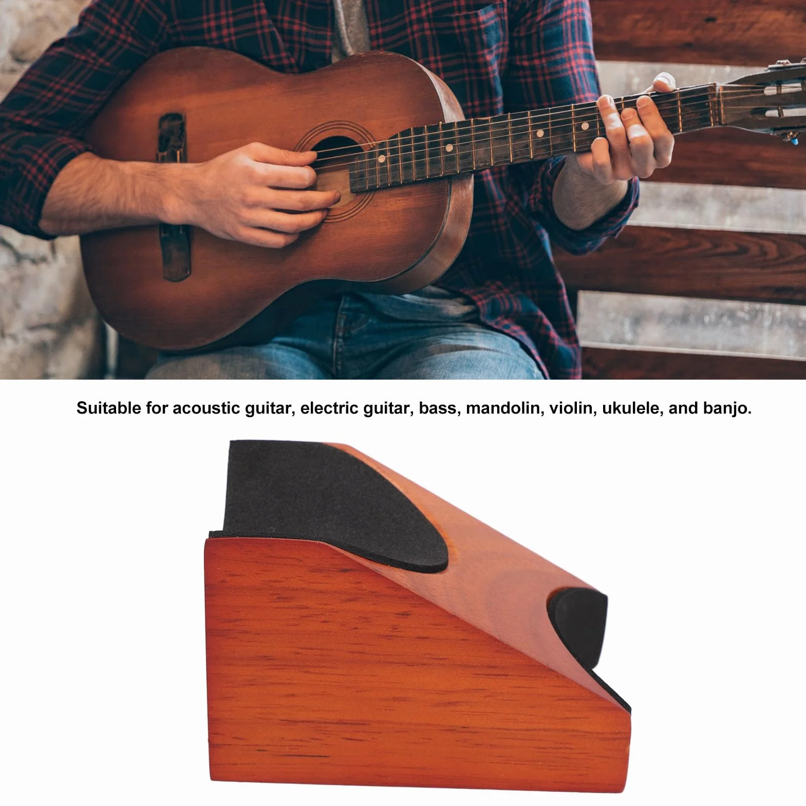 Podpórka Pod szyję Gitary, Trwała Podstawka Pod Gryf Gitary, Instrument Smyczkowy Narzędzie Lutnicze na Skrzypce Gitarowe Ukulele Banjo Mandoliny