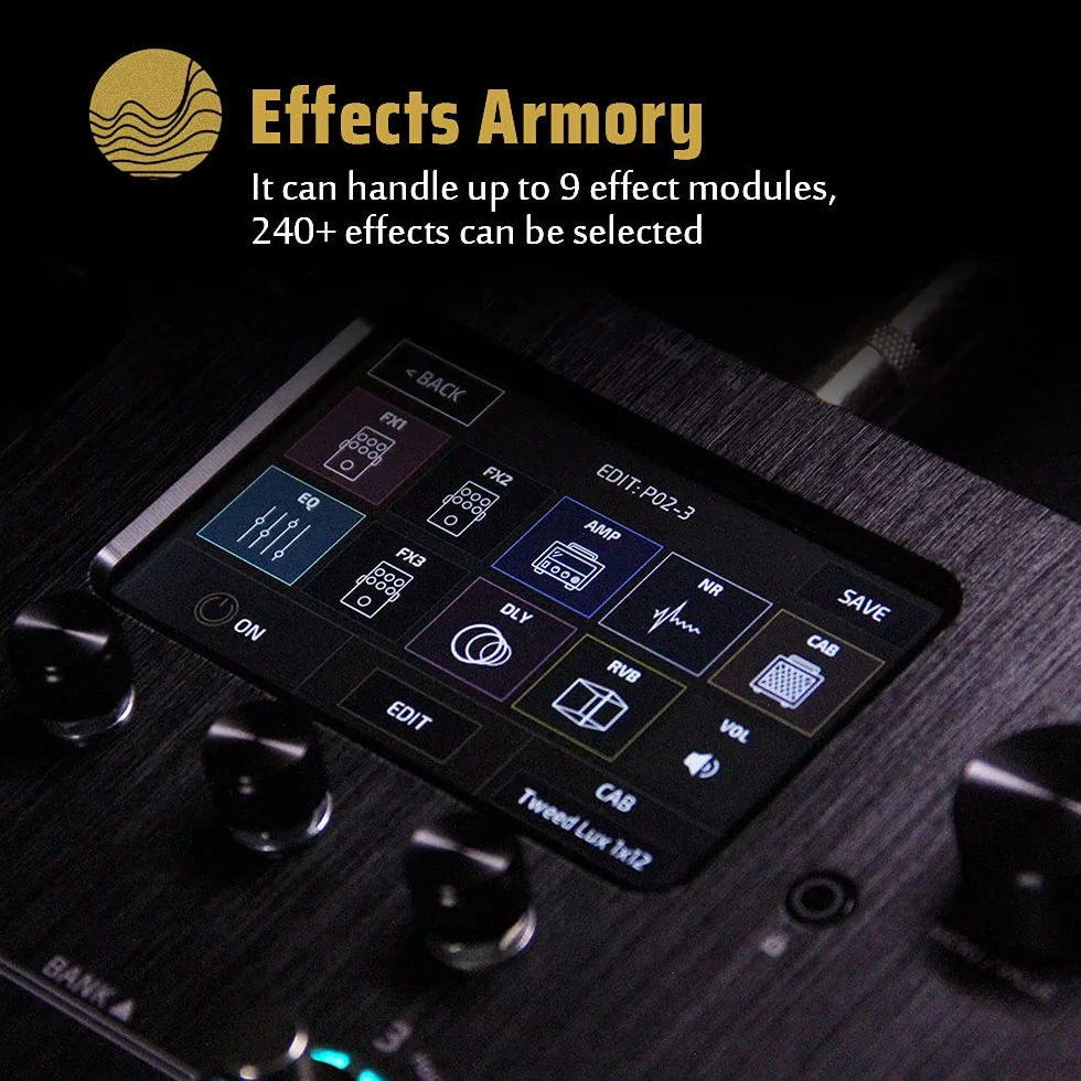Hotone Ampero MP-100 gitara basowa modelowanie szafki na podczerwień symulacja wielojęzyczne wielofunkcyjne efekty z pedałem ekspresji stereo OTG USB interfejs audio