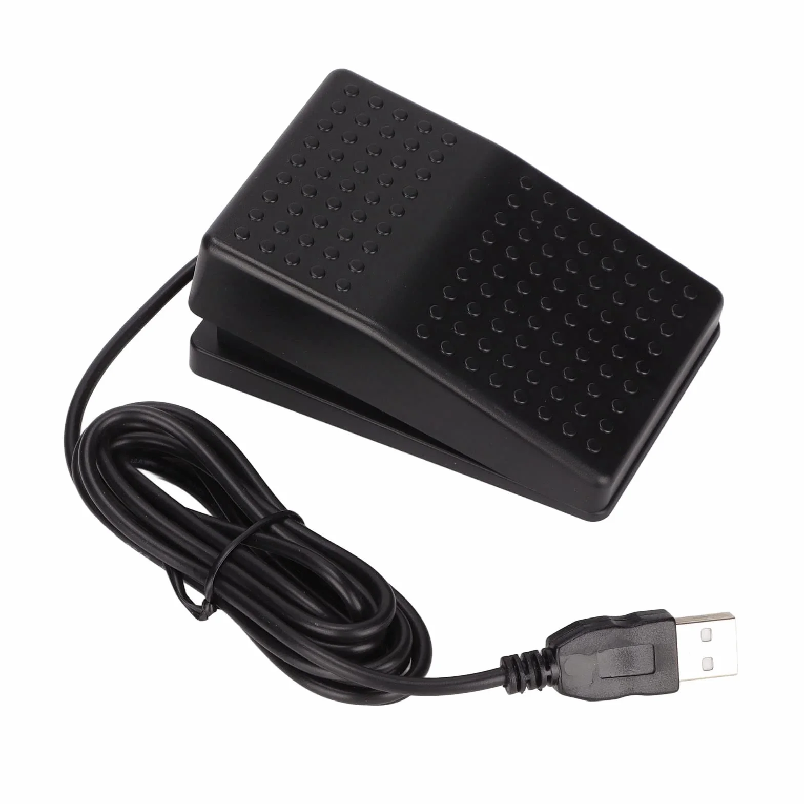 Przełącznik z Pojedynczym Pedałem USB, pedał Nożny o Wysokiej Czułości z USB A i Przełącznikiem Mechanicznym, Kabel o Długości 2 Metrów, Komputer Ogólny, Ergonomiczna Konstrukcja