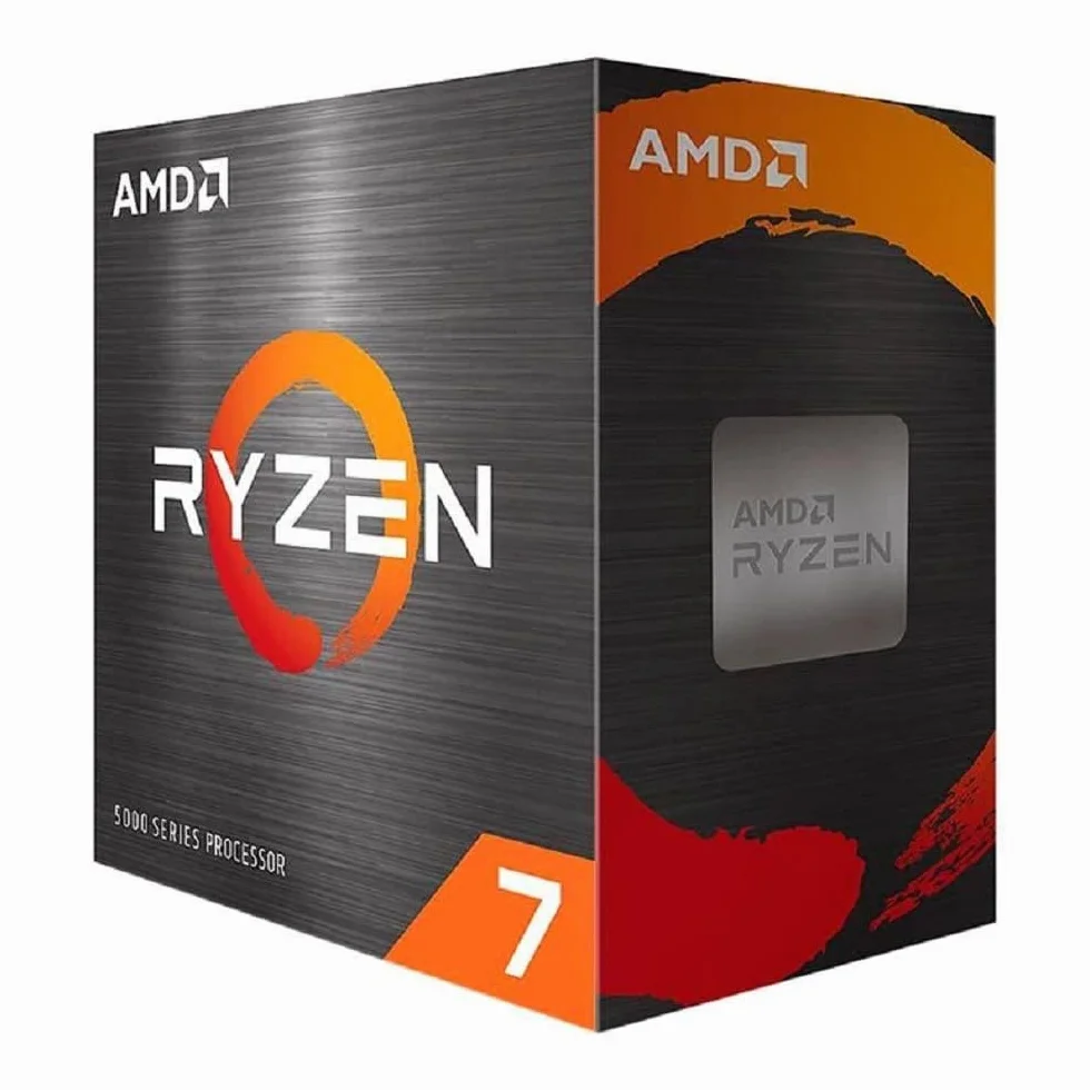 Procesor AMD Ryzen 7 5800X (8 rdzeni/16 wątków, 105W DTP, gniazdo AM4, 36 MB pamięci podręcznej, do 4,7Ghz w trybie Max w trybie Max Boost, bez systemu chłodzenia)