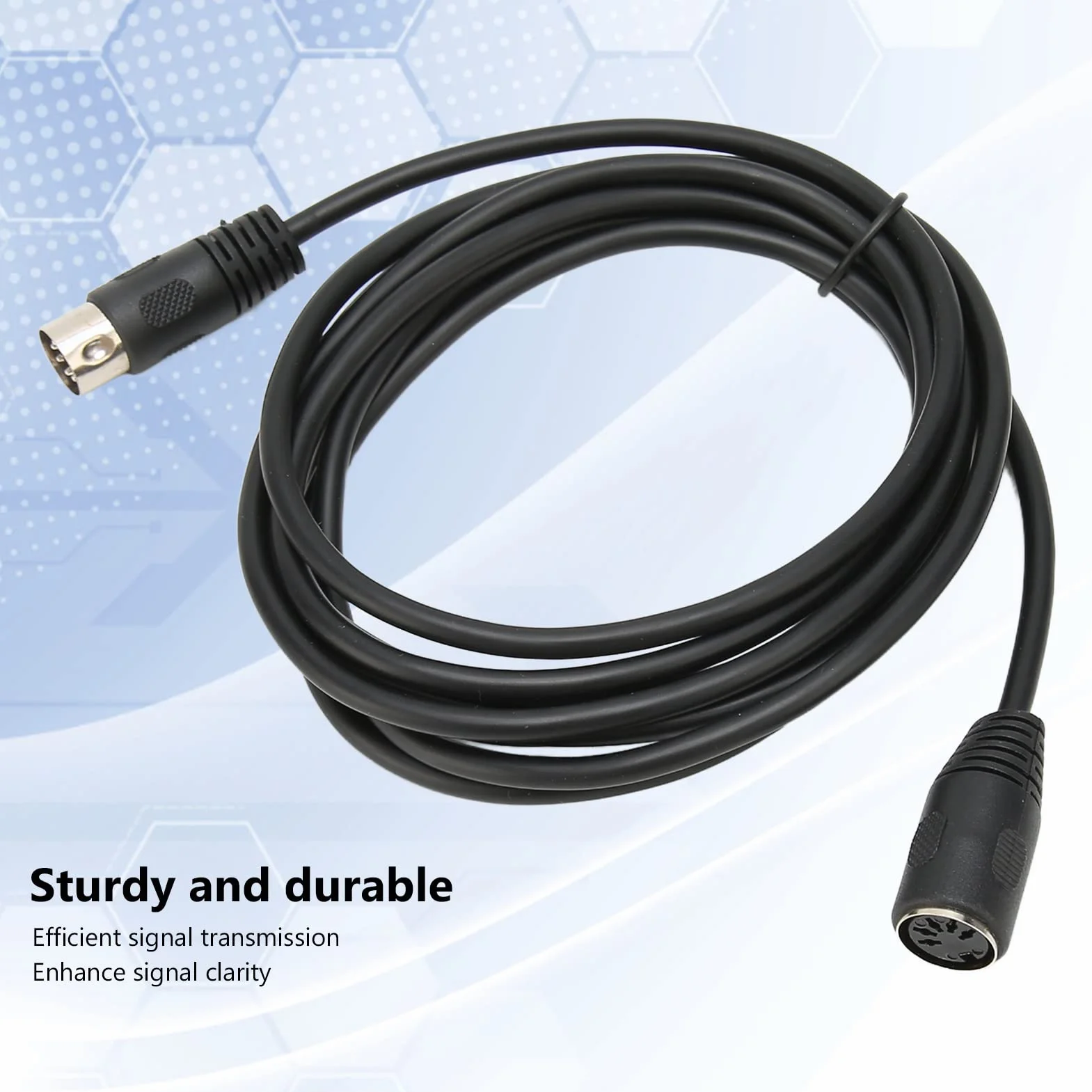 5-Pinowy Przedłużacz MIDI DIN Męski na Żeński, Kabel Adaptera do Klawiatur MIDI i Komputerów