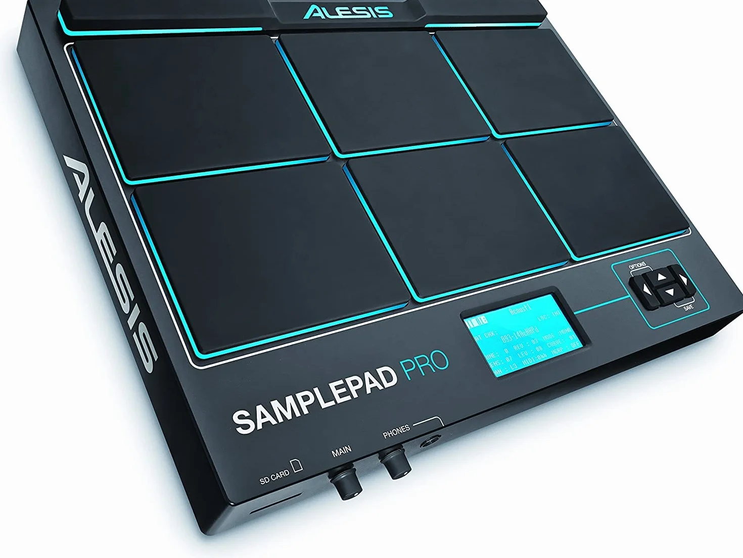 Alesis SamplePad Pro – instrument perkusyjny i sample z 8 szybkimi 2-strefowymi padami, oświetleniem LED i ponad 200 wbudowanymi dźwiękami