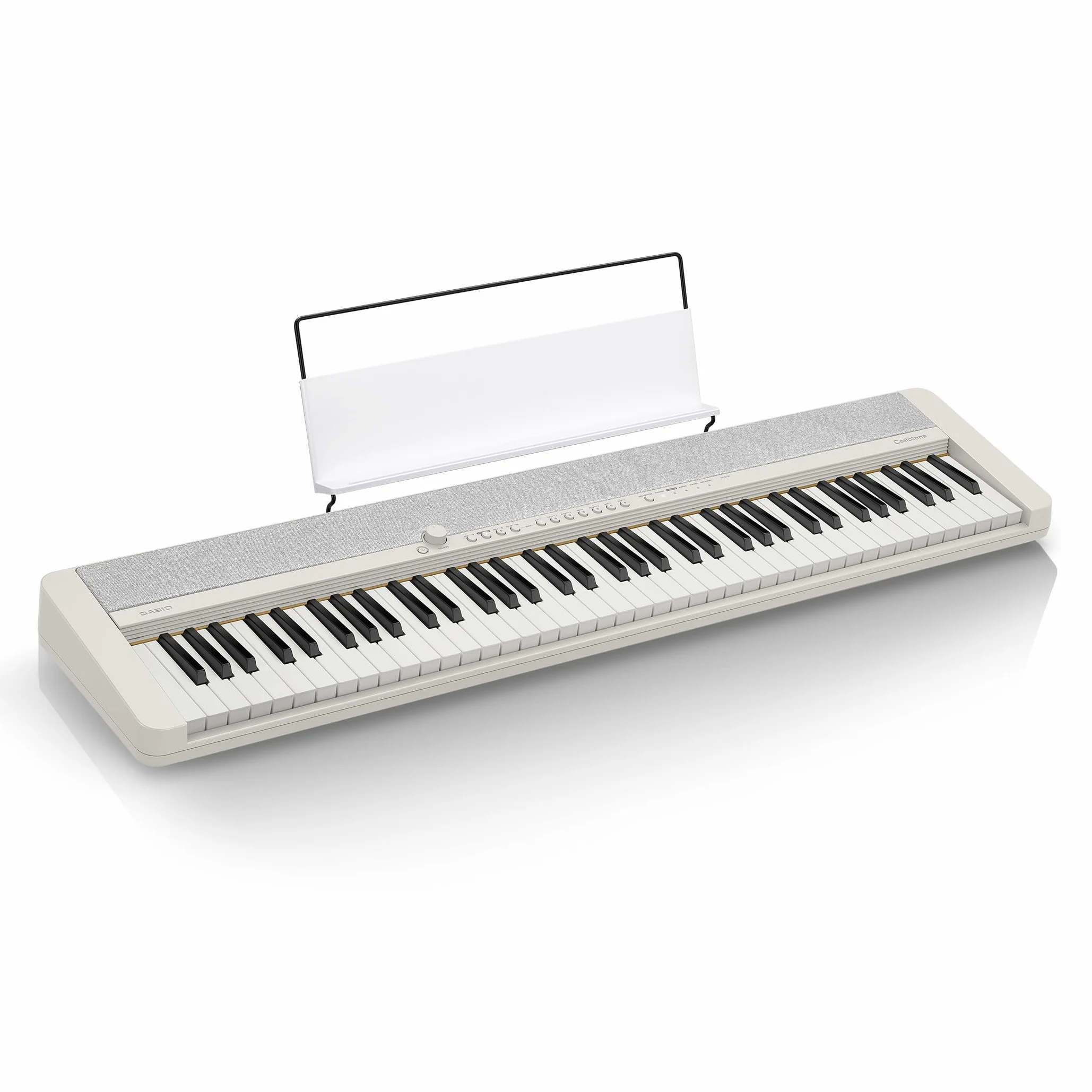 Casio Klawiatura fortepianowa CT-S1-76WE z czułymi na prędkość klawiszami i 61 tonami w kolorze białym