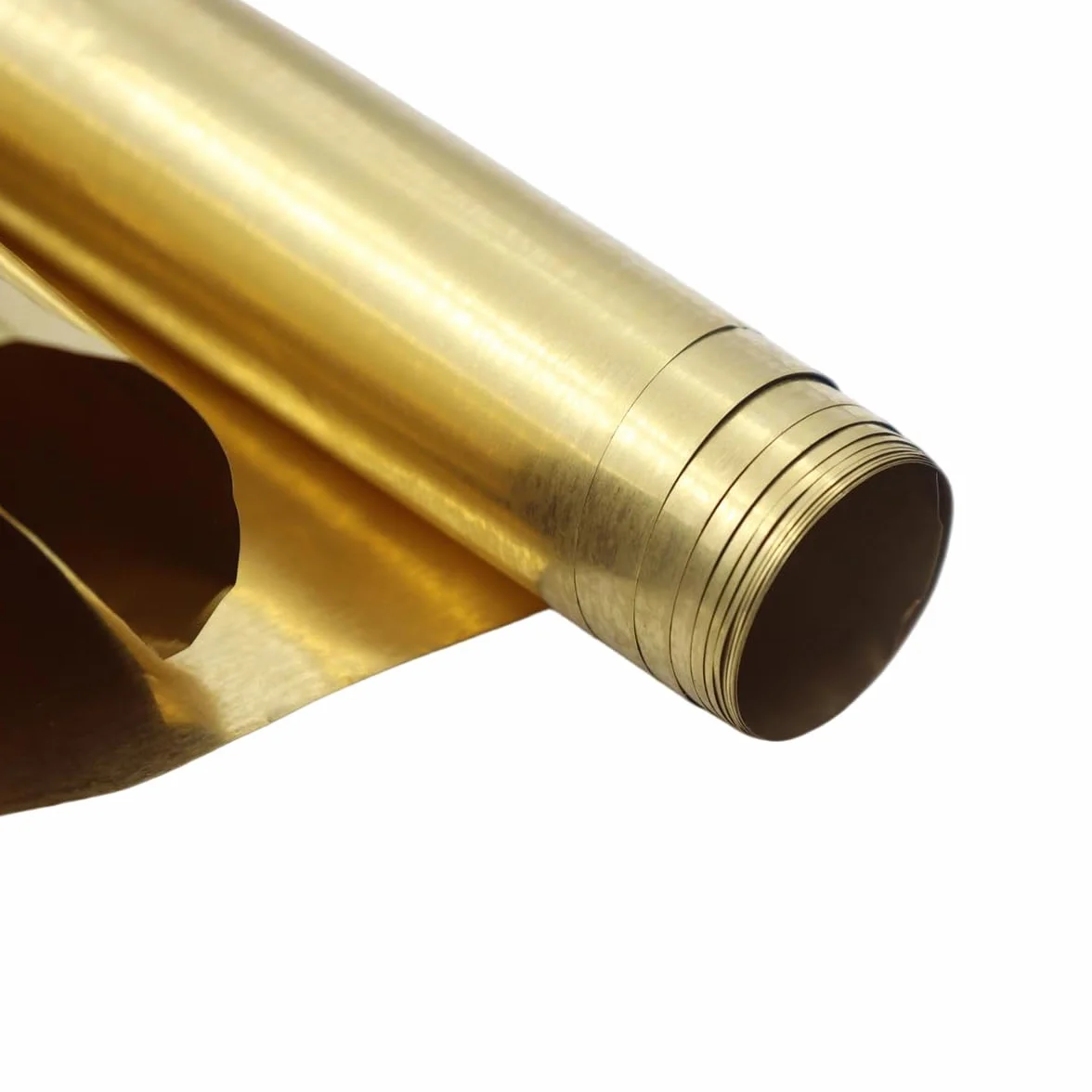 Ludom Złoty wałek z blachy mosiężnej, 0,02 mm x 200 mm x 1 m, płyta miedziana do prac domowych, cięcia, majsterkowania, napraw elektrycznych