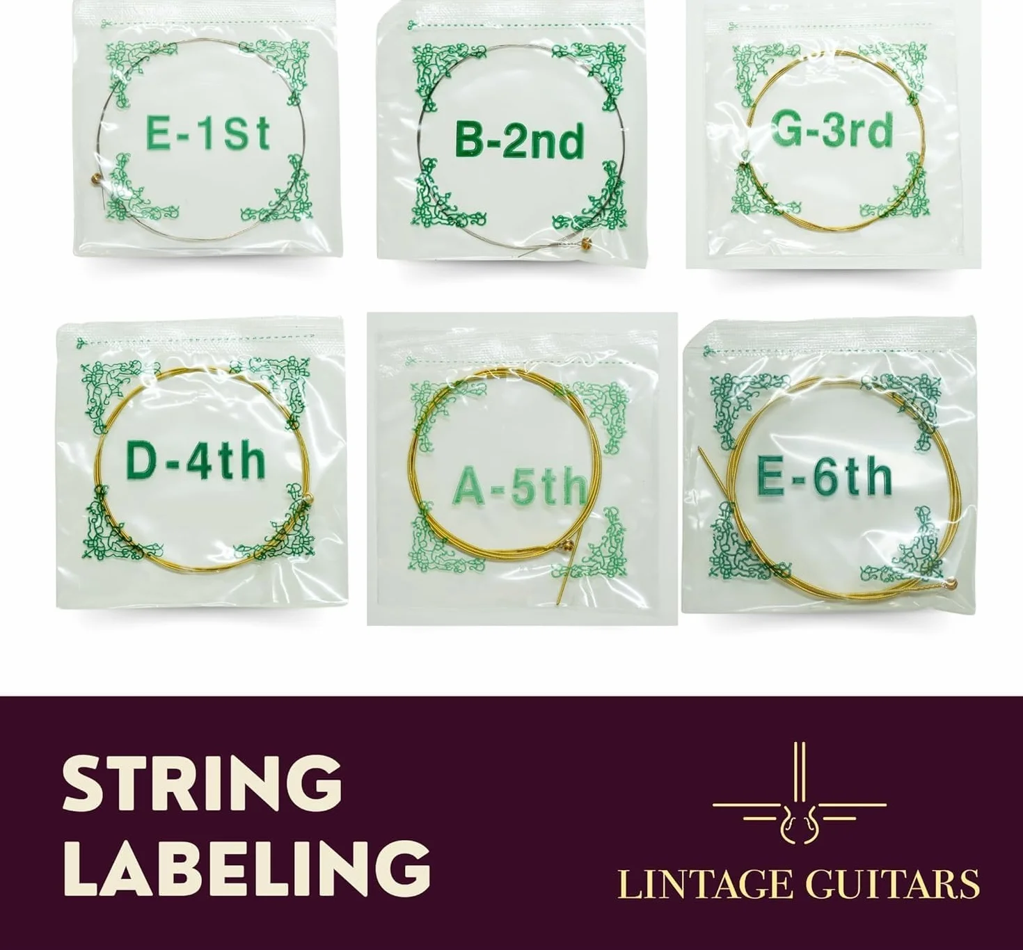 Struny do gitary Western do gitary akustycznej – „Bronze Wrapped” 0.11 – Stalowe struny gitarowe – WS-011 – Zestaw struny gitarowe akustyczne – Guitar Strings Acoustic 6 String Set