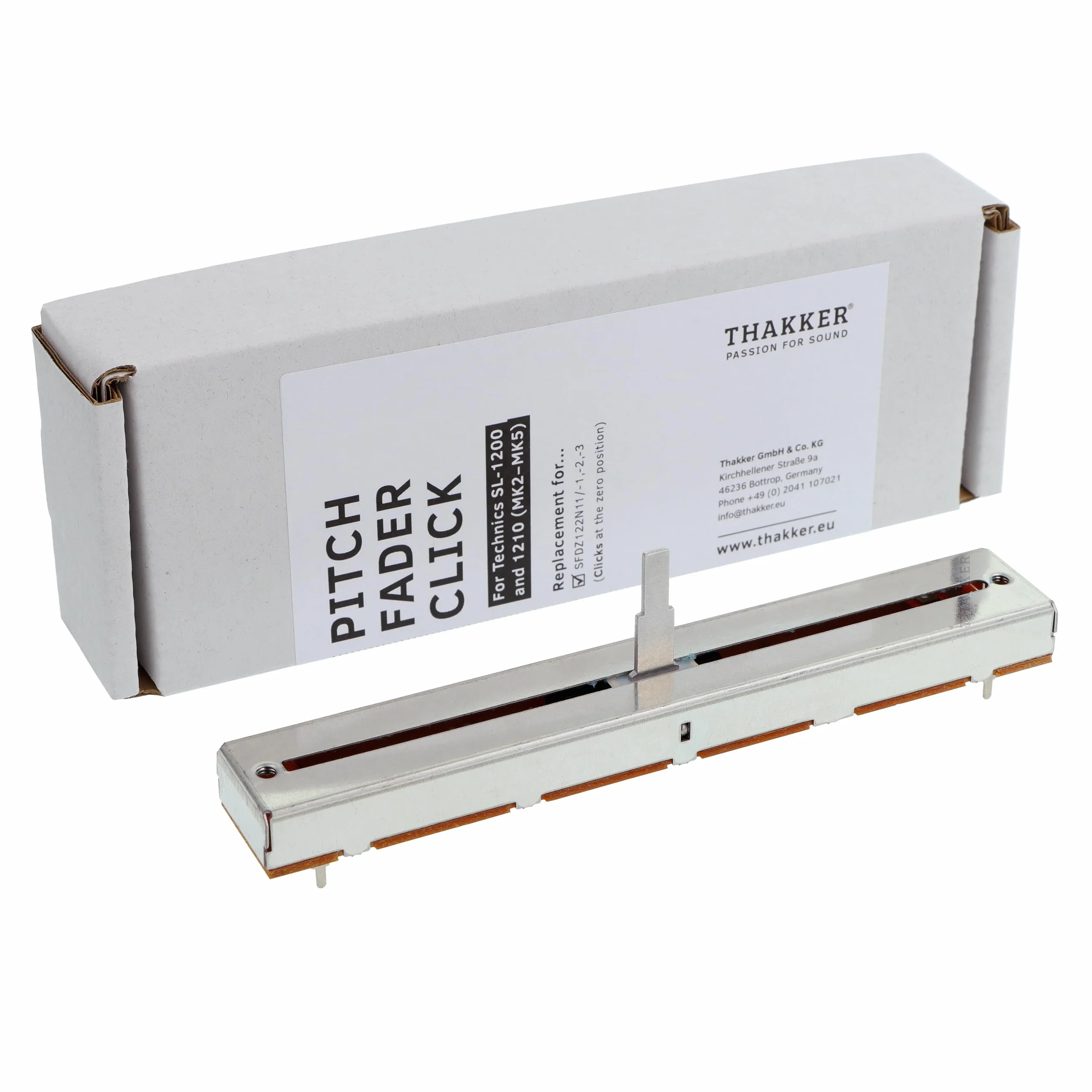 THAKKER Pitch Fader Click - kompatybilny z Technics SL-1200 i 1210 MKII/MKIII | OEM | Zamiennik dla SFDZ122N11