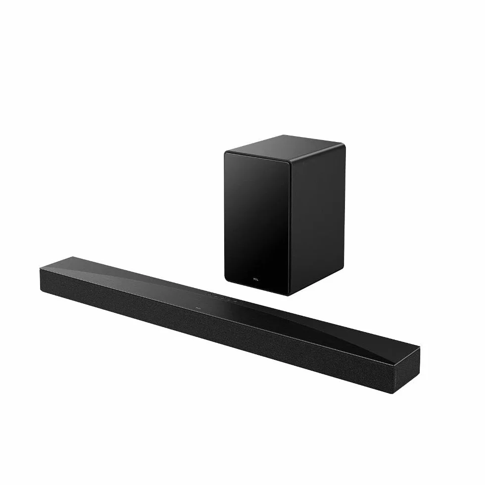 TCL Soundbar Q65H 5.1 z technologią Dolby Atmos i Ray-Danz adaptacja dźwięku AI- maksymalna moc 580 W - współpracuje z Apple Airplay - HDMI eARC 2.1 i passthrough HDMI - Bluetooth 5.3