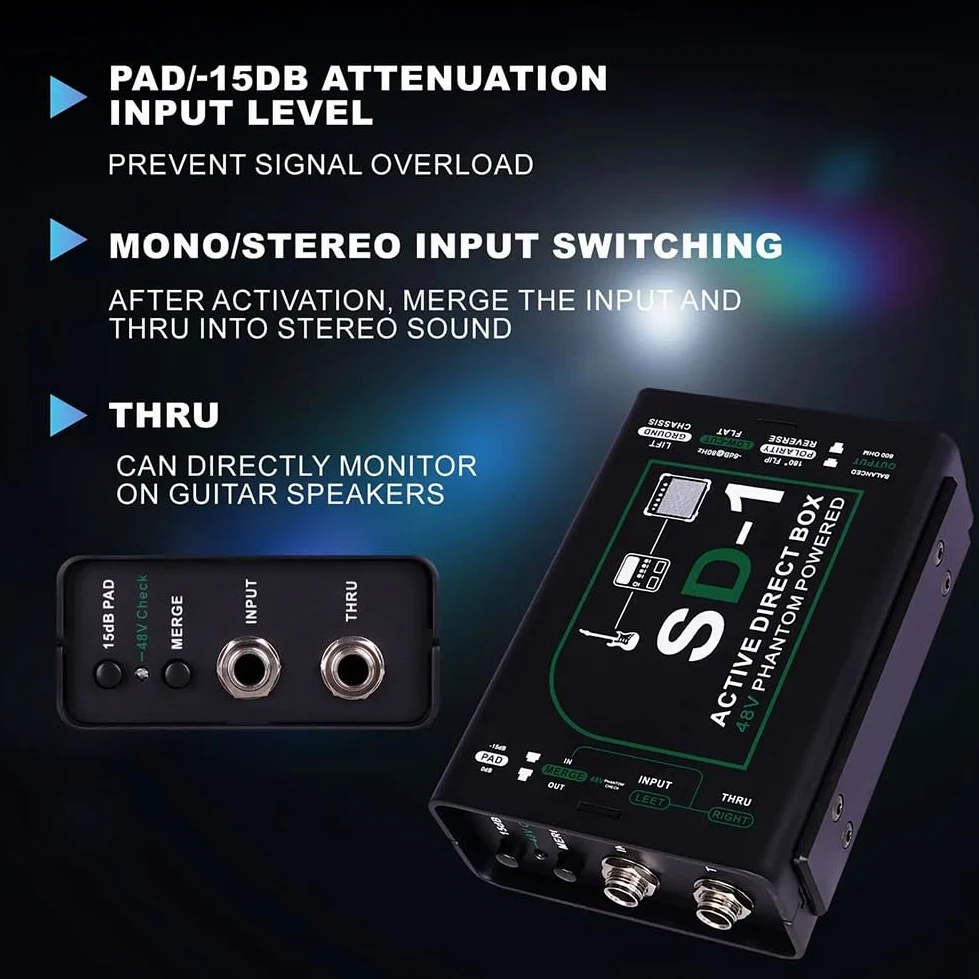 DI Box Effector Active Direct Box Nstrument Mono DI Box Mono DI Box Active Series Effect Device Active Direct Box