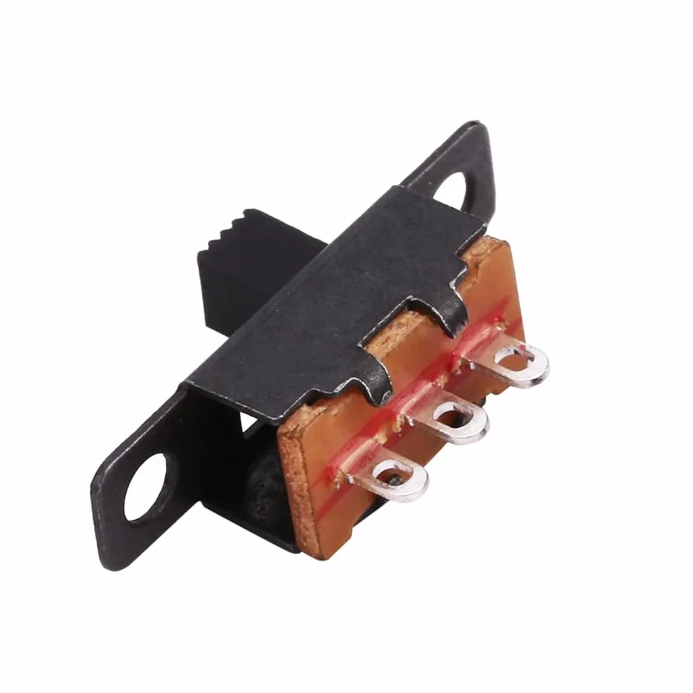 100 szt. 3-pinowy 2-pozycyjny przełącznik suwakowy mini panel przełączników ON/OFF mikroprzełącznik do urządzeń elektronicznych DIY panel przełączników