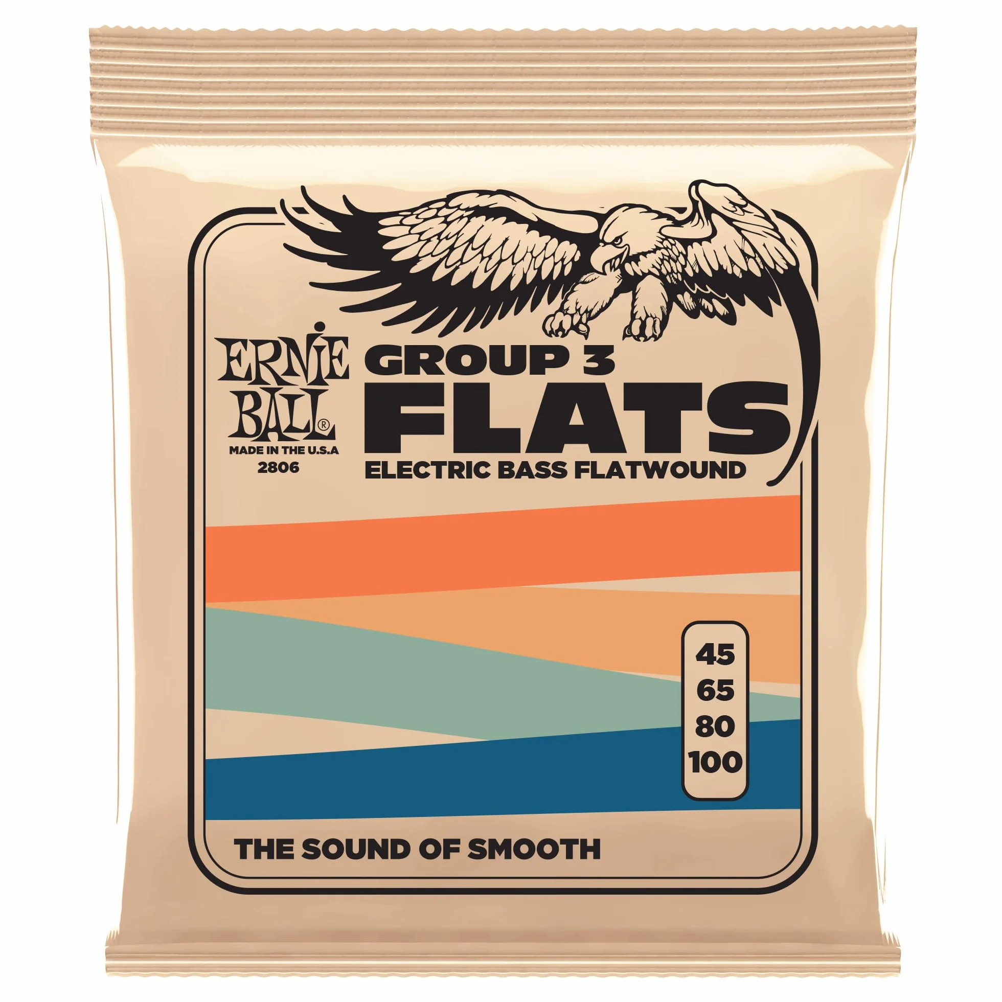 Ernie Ball Flatwound Group III Electric Bass Strings 45-100 Gauge
