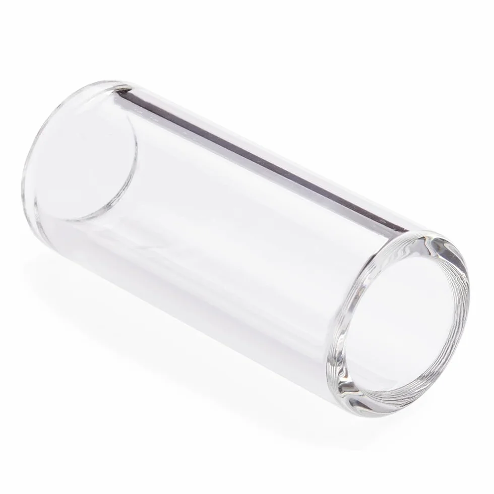 Slide gitara, 1 x szklana slide i 1 x suwak ze stali nierdzewnej, średni, szklana zjeżdżalnia do gitary elektrycznej, gitary akustycznej i basu, 6 cm