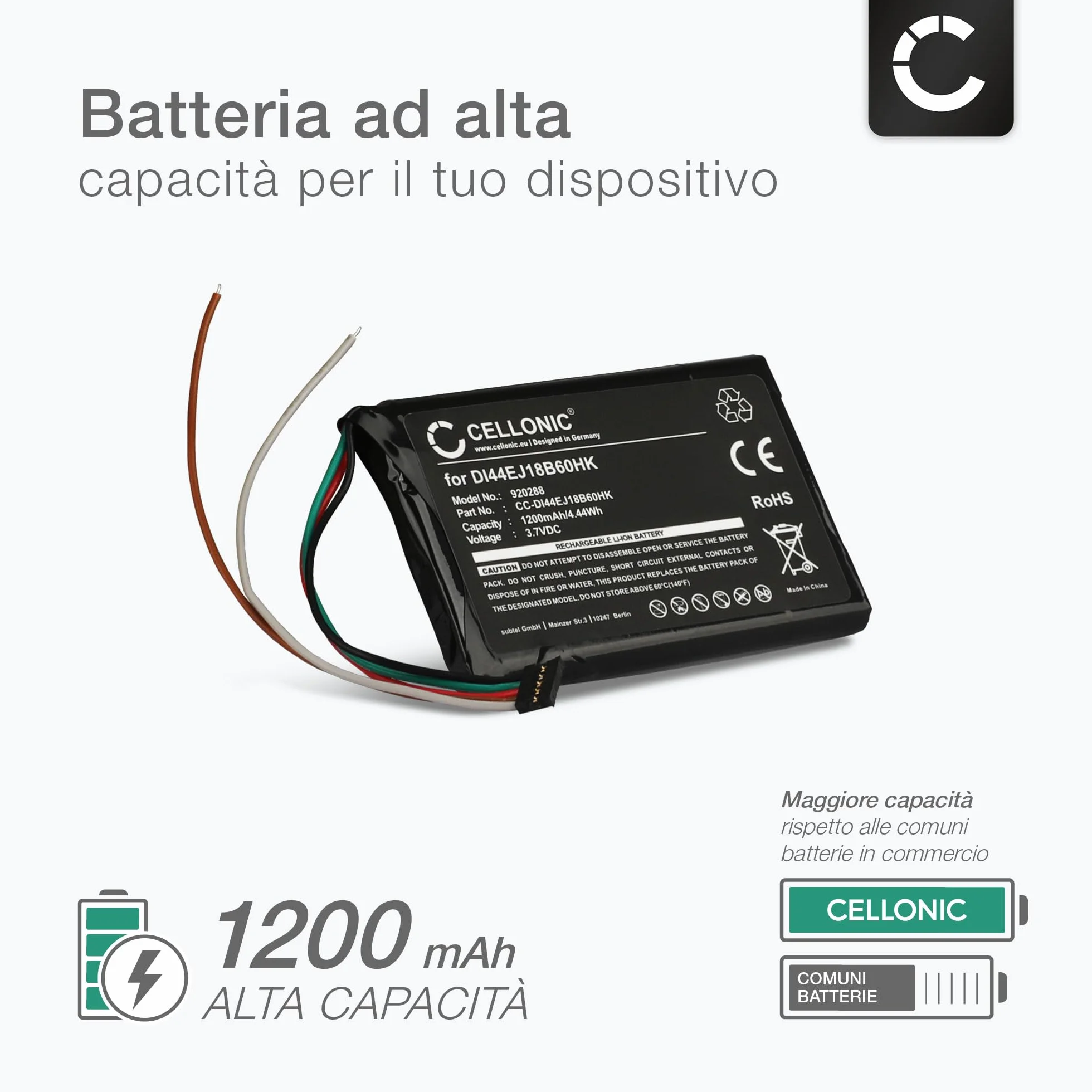 CELLONIC® Bateria 361-00035-06, 361-00035-15 1200mAh do Garmin Edge 1000 (010-01161-00) / Edge Explore 1000 System nawigacji GPS, wymienny akumulator