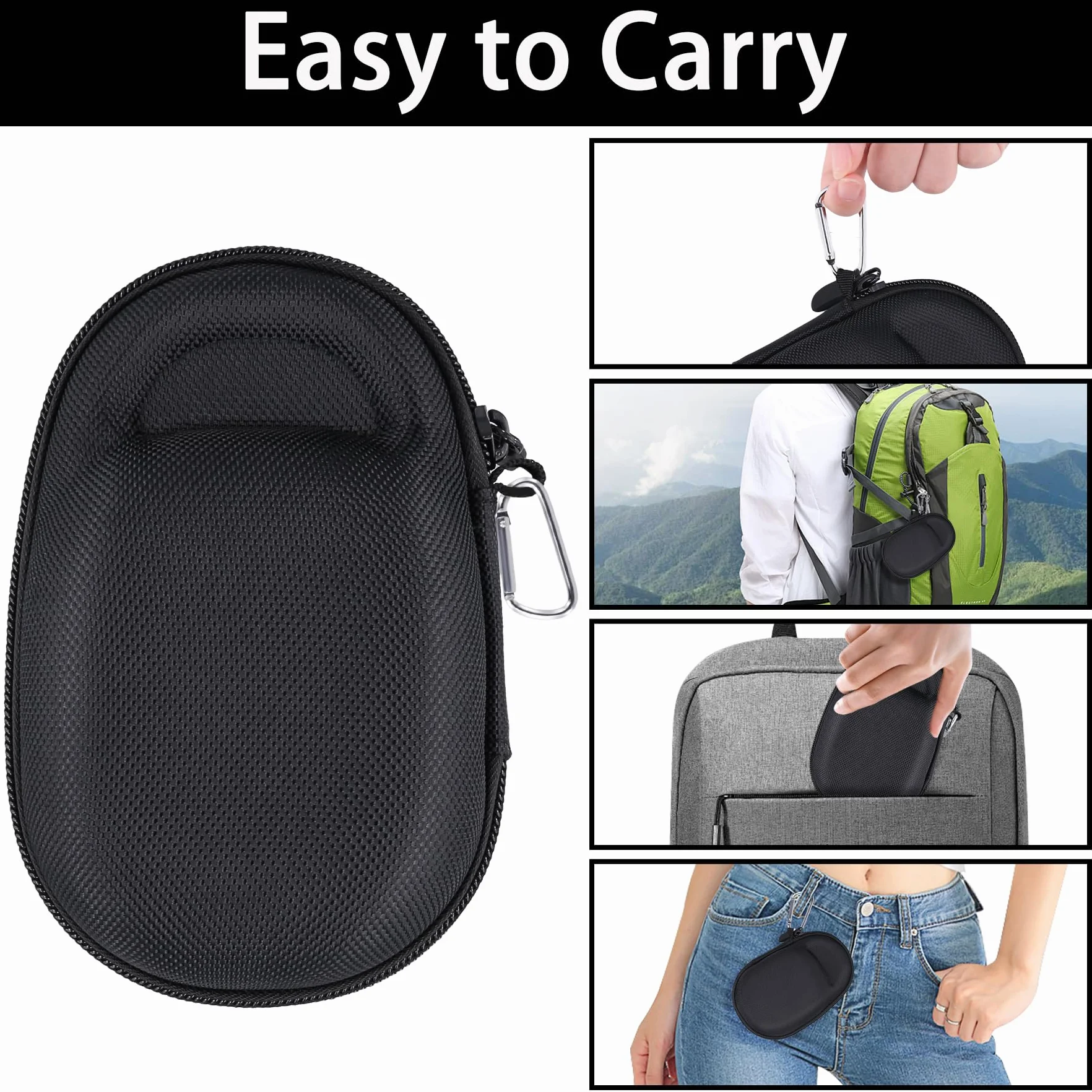 Aenllosi Etui do podróży zgodne z JBL Clip 5 Ultra przenośnym bezprzewodowym głośnikiem Bluetooth (tylko etui) (czarny)