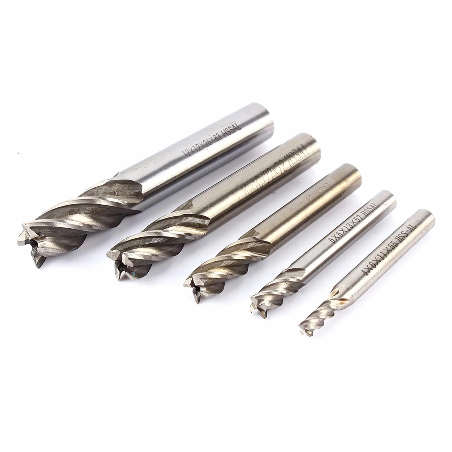 Yosoo Health Gear Frez trzpieniowy HSS 12 mm z 4 ostrzami, wiertło z chwytem prostym do frezowania metalu, narzędzie do szybkiego cięcia CNC, frezarki, wiertarki