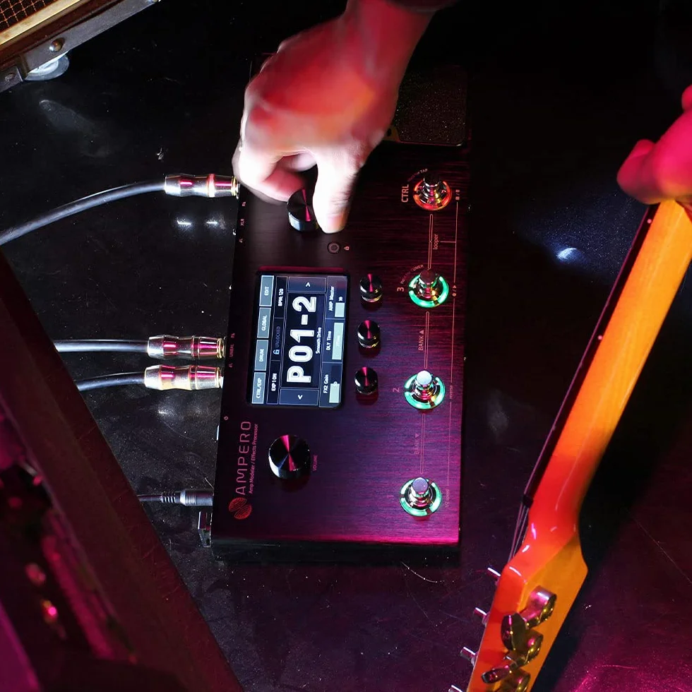 Hotone Ampero MP-100 gitara basowa modelowanie szafki na podczerwień symulacja wielojęzyczne wielofunkcyjne efekty z pedałem ekspresji stereo OTG USB interfejs audio
