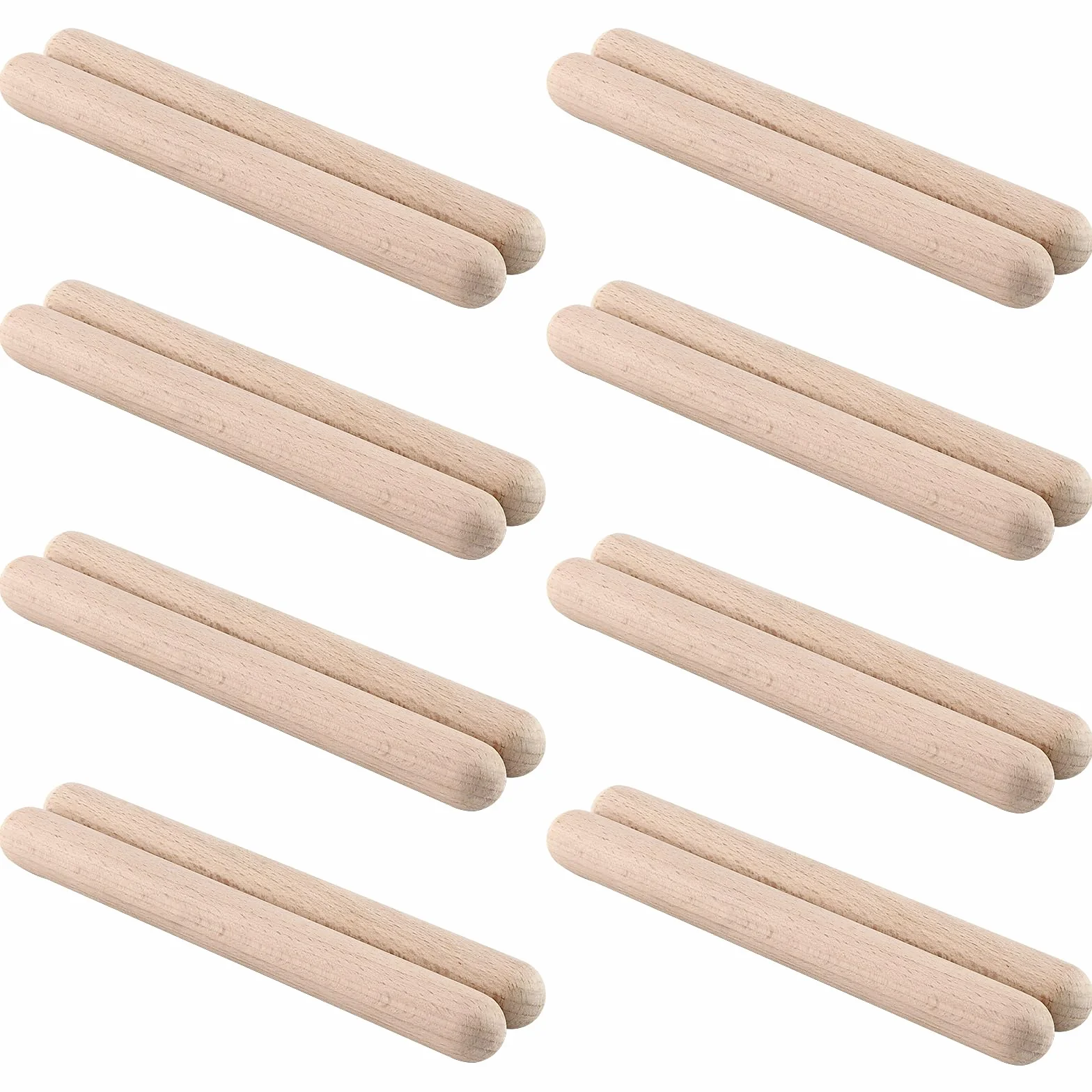 16 sztuk 20 cm zestaw kijków rytmicznych, instrument z drewna d?wi?kowego 2 cm, drewniane pa?eczki d?wi?kowe do perkusji, zespo?ów, lekcji muzyki