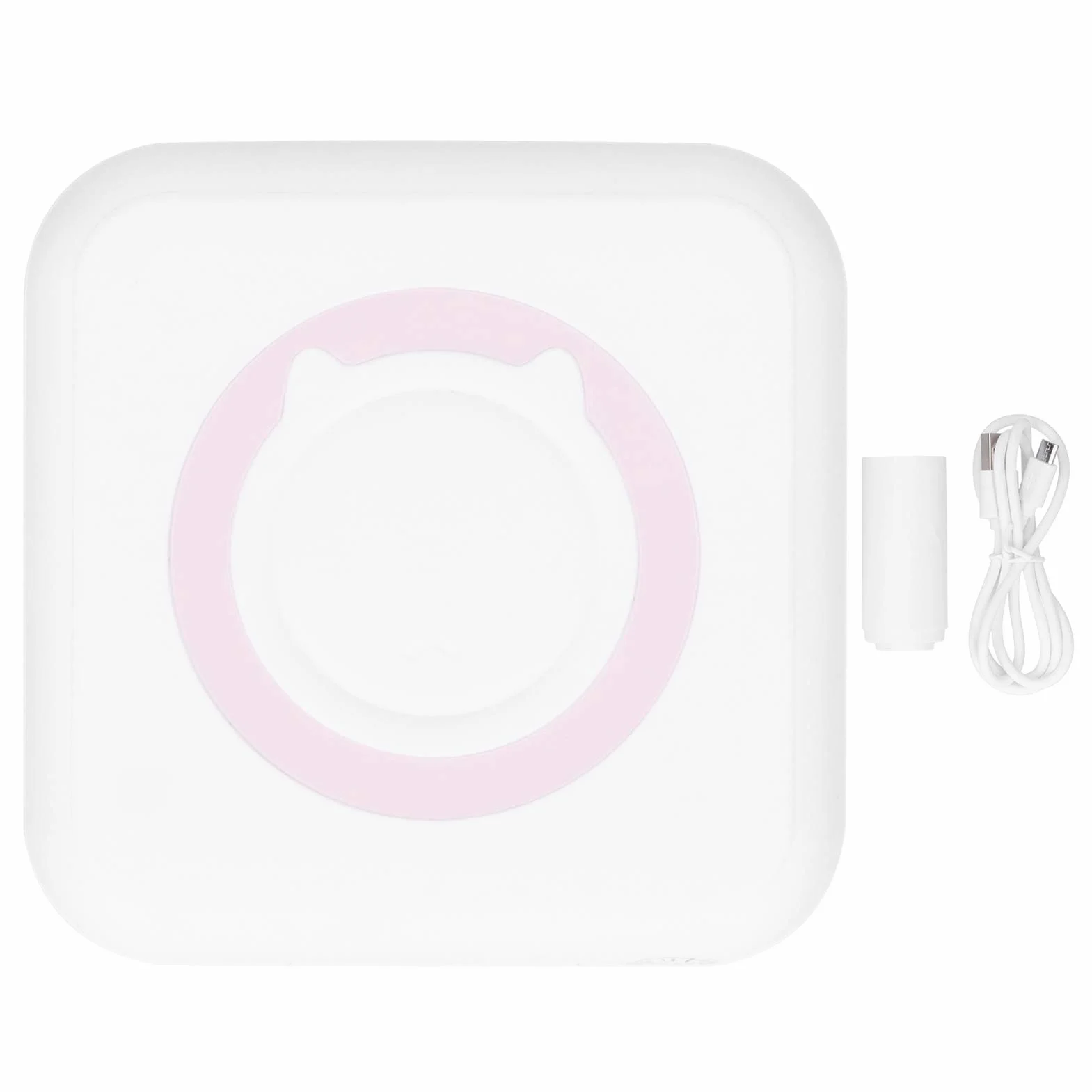 Mini Wielofunkcyjna Drukarka Termiczna, Bezprzewodowa Kieszonkowa Drukarka Mobilna BT, Przenośna Inteligentna Drukarka Zdjęć USB 200 DPI do Wszystkich Smartfonów(Różowy)