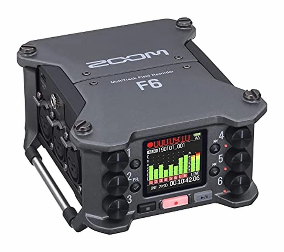 ZOOM F6 Rejestrator Polowy 6-Kanałowy 14-Ścieżkowy 32-Bit Audio Timecode UE Antracyt