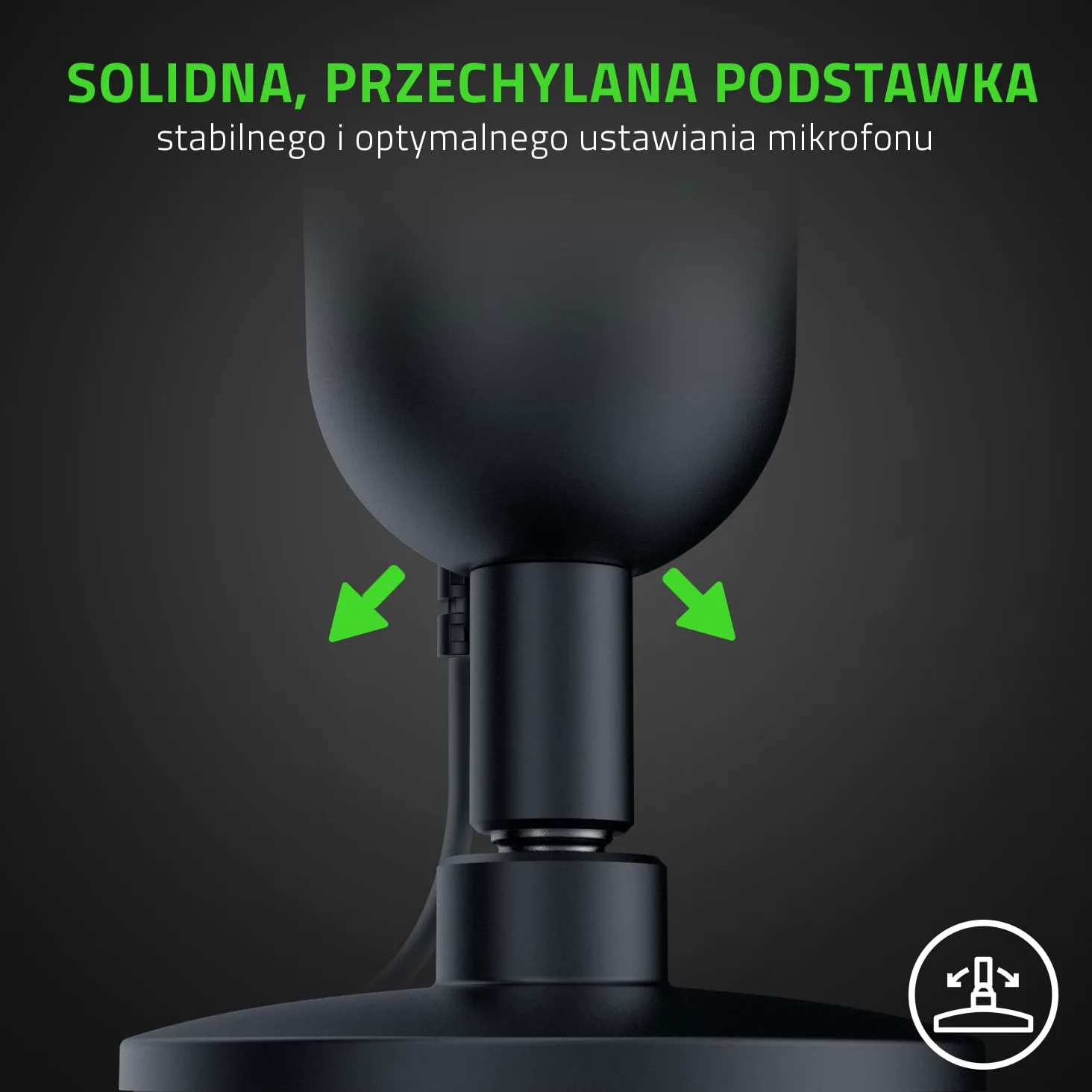 Razer Seiren Mini - Mikrofon pojemnościowy USB do transmisji strumieniowych (kompaktowy z superkardioidalną charakterystyką kierunkową, odchylany statyw, zintegrowany pochłaniacz wstrząsów) Czarny