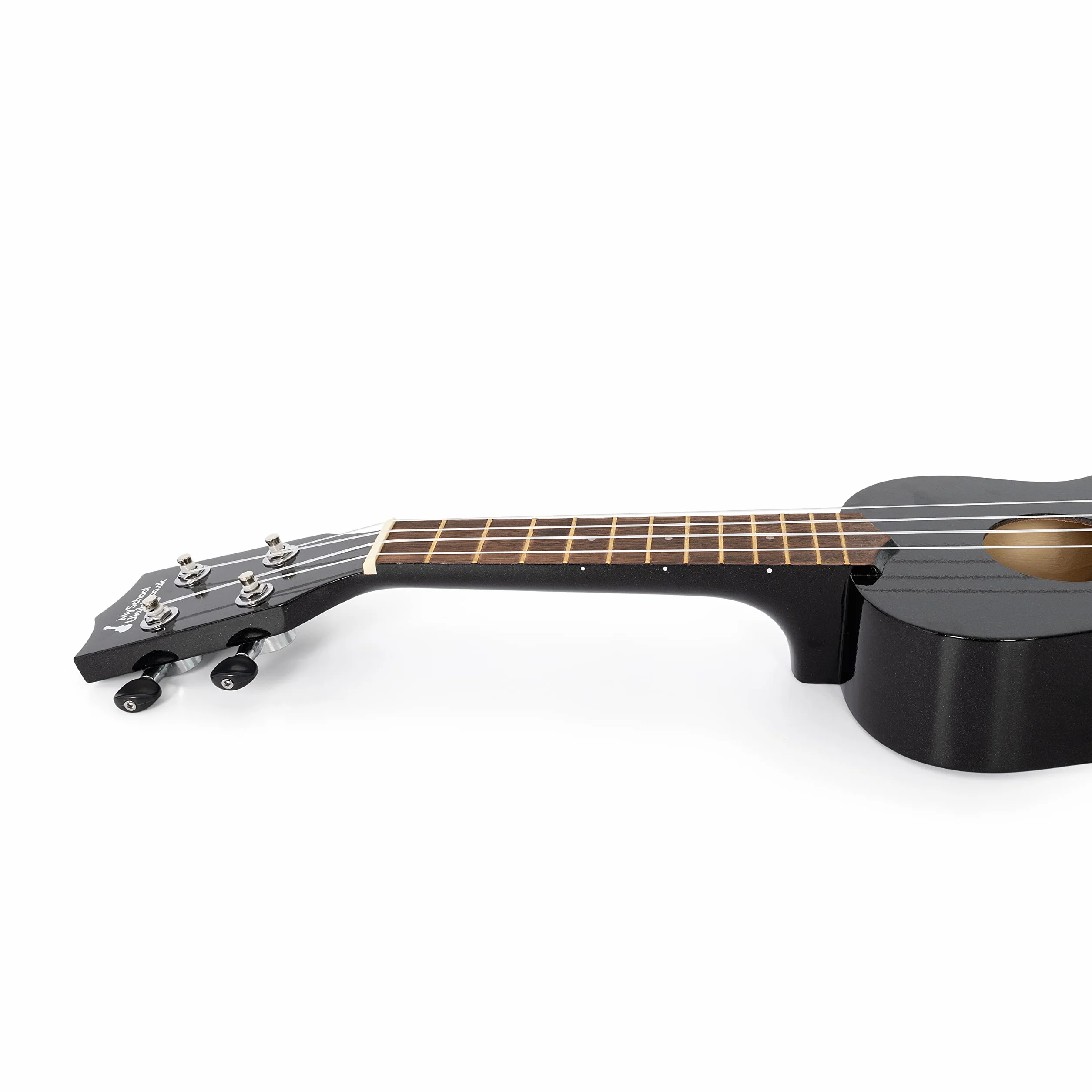 Ukulele sopranowe w kolorze czarnym z czarną torbą