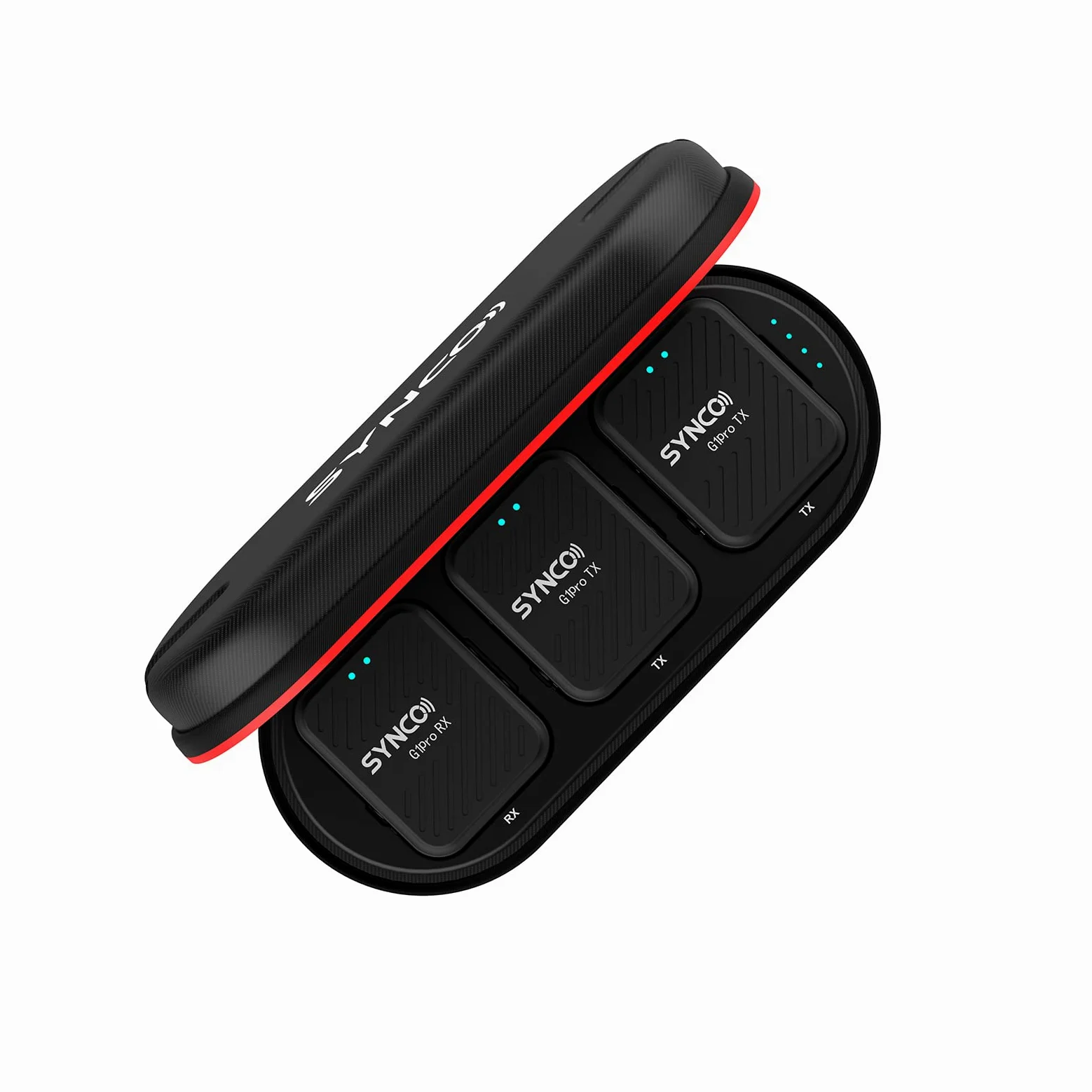 SYNCO G1 (A2) Pro 2,4 GHZ bezprzewodowy mikrofon krawatowy ze stacją ładującą, 1 odbiornik, 2 nadajnik, mikrofon do aparatu, YouTube, TiKTok, wywiad vlog