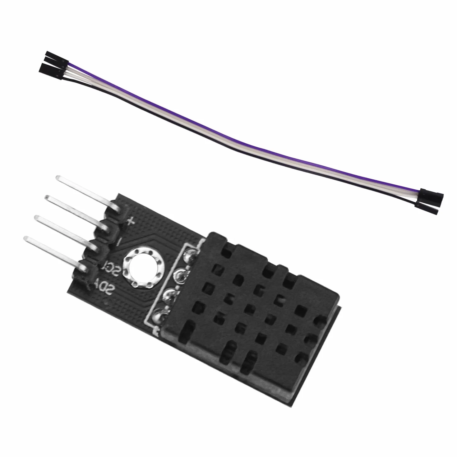 DHT20 czujnik temperatury i wilgotności powietrza, 2,5 V do 5,5 V z interfejsem I2C, czujnik temperatury do projektów mikroelektronicznych DIY, kompatybilny z RPi (1 szt.)
