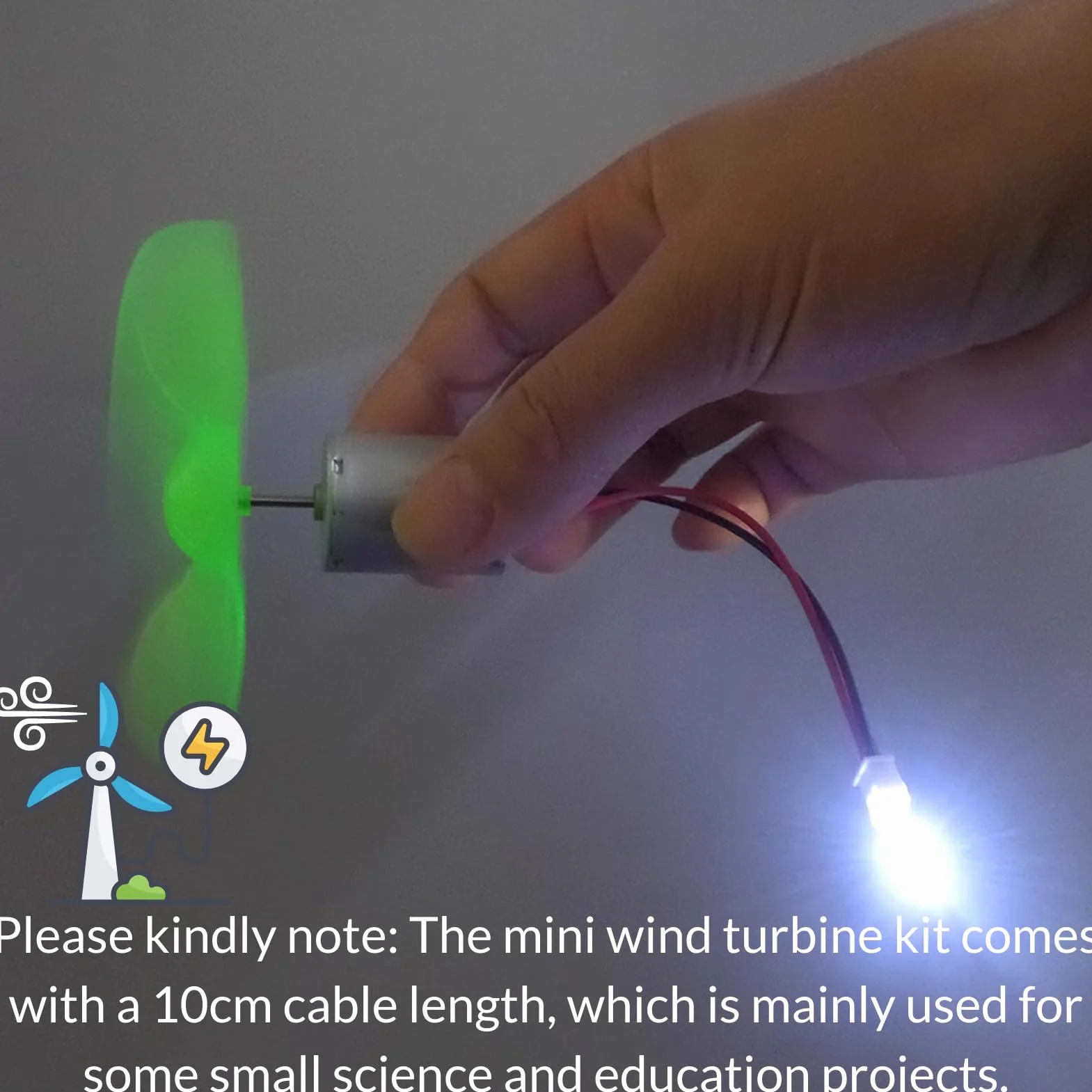 Jadeshay Generator turbiny wiatrowej, DC 0,01V-24V Mini generator elektryczności wiatrowej Mikrogenerator energii wiatrowej silnik prądu stałego zestawy modeli z wentylatorem do edukacji naukowej