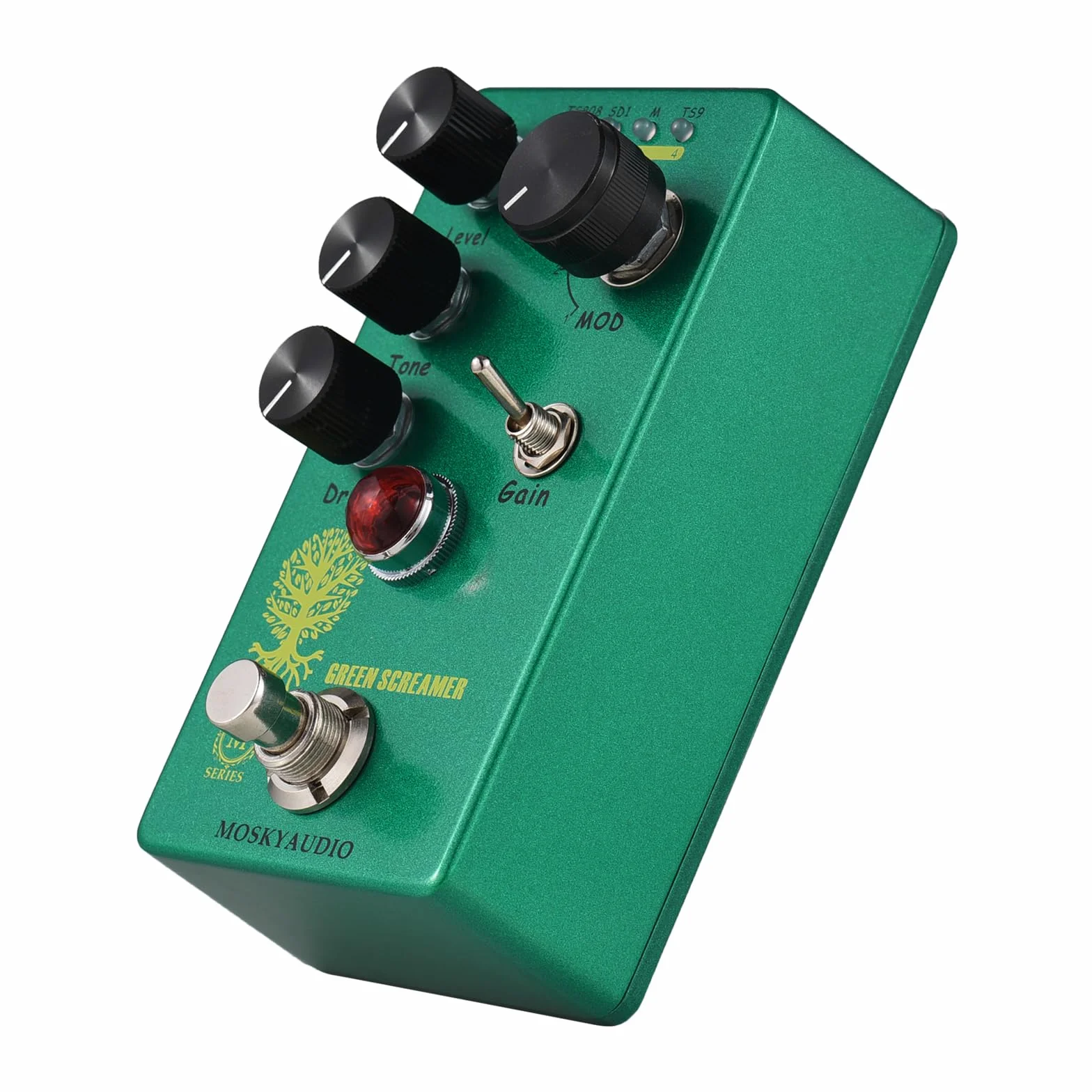 Btuty Booster/Overdrive pedał efektów gitarowych Przełącznik 4 tryby i sterowanie poziomem/tonem/napędem Kompaktowy przenośny cyfrowy procesor efektów do gitary elektrycznej