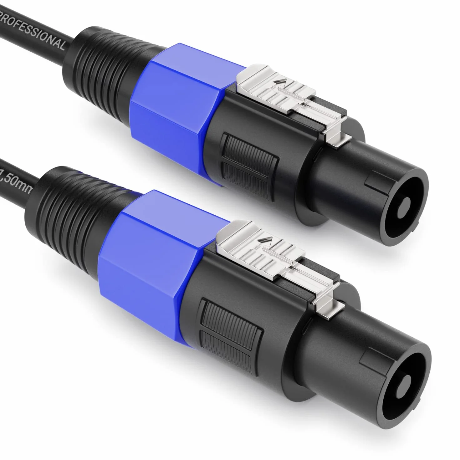 deleyCON 10m Kabel Głośnikowy PA 2x 1,5mm² AWG15 Miedź OFC Metalowa Blokada