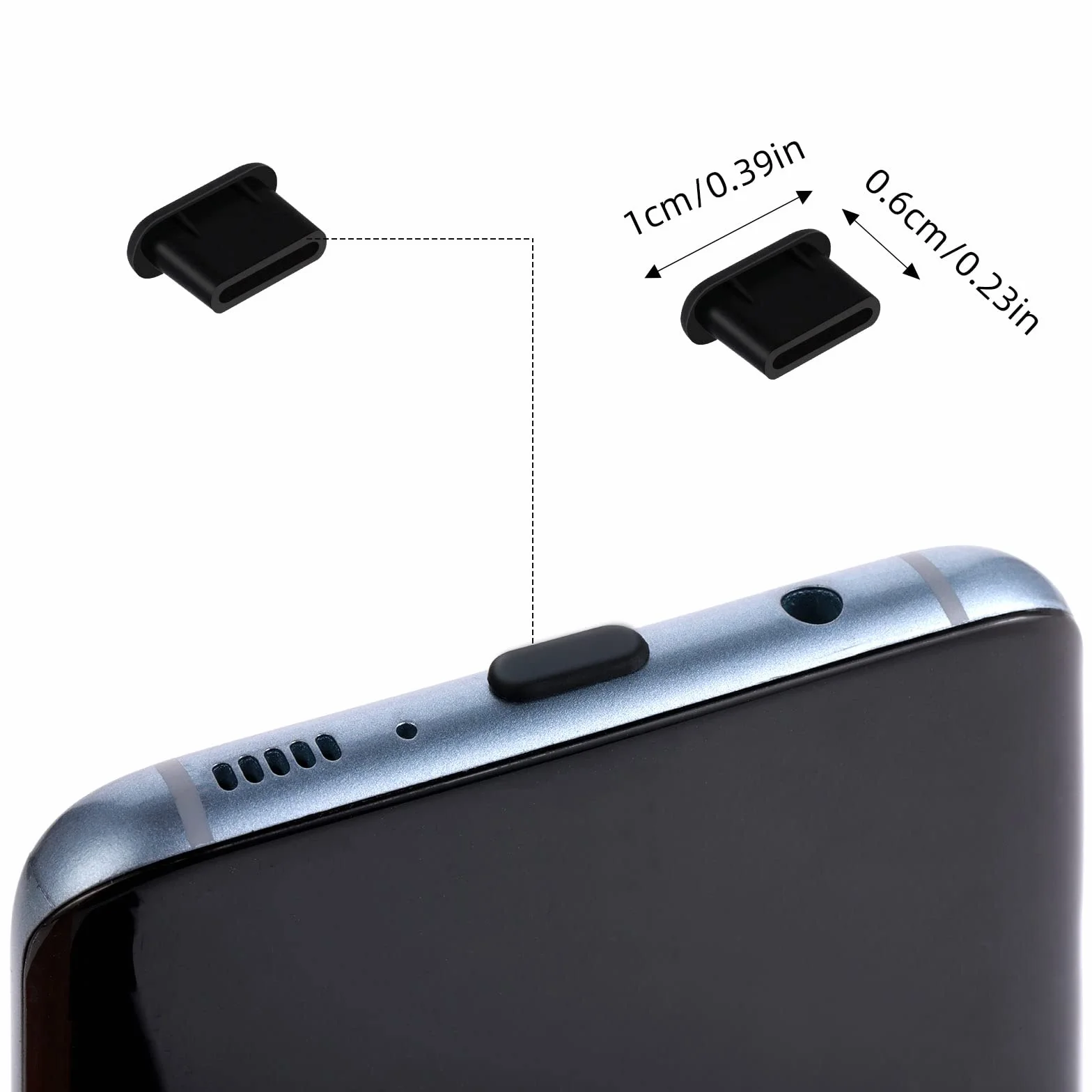 Giantree Zestaw 25 sztuk wtyczek antypyłowych typu C, silikonowe antypyłowe osłony do portu ładowania USB C, osłony antypyłowe na wtyki typu C, zatyczki do smartfonów i laptopów