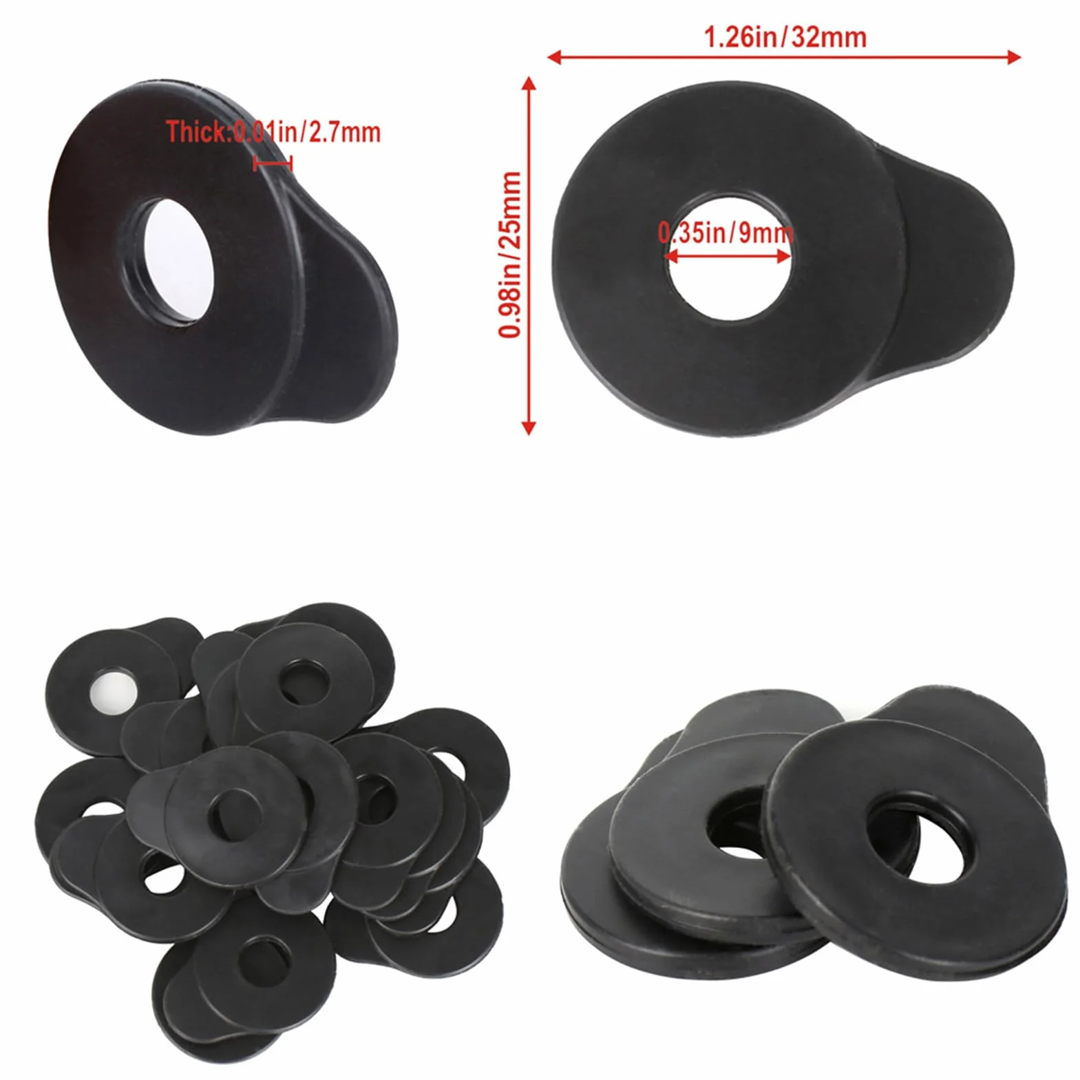 Guitar Strap Locks – gumowe akustyczne do wzmocnionych instrumentów | bezpieczny system blokowania z ?atw? instalacj?, ?dzie do naprawy gitary elektrycznej, ukulele basowe, odtwarzacze banjo