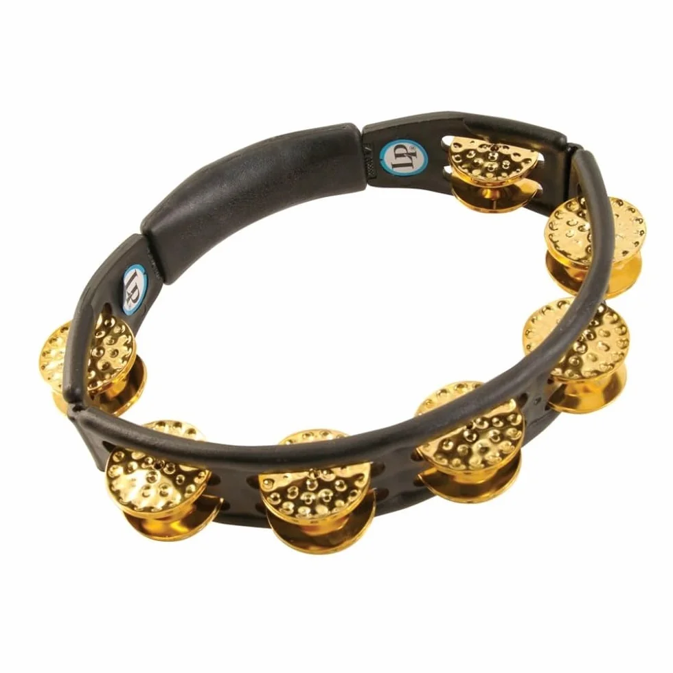 LP Latin Percussion LP861508 ręczne przyciemniane mosiężne dżingle cyclops tamburyn - czarny