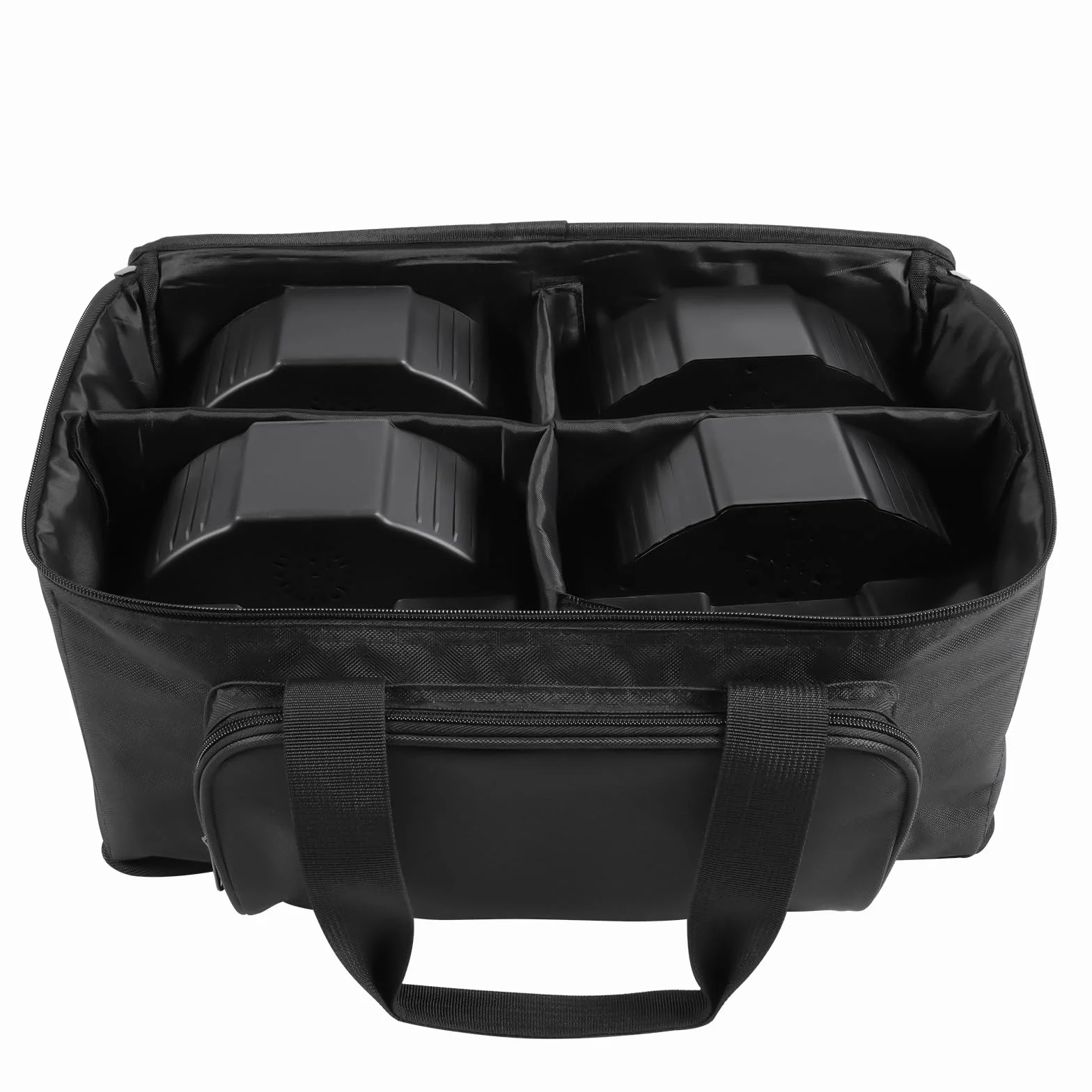 DJ Par Bag torba na 4 sztuki, 36 diod LED z dwustronnym, gładkim zamkiem błyskawicznym, antypoślizgowy spód, wodoszczelna torba z PCW z tkanego materiału Oxford