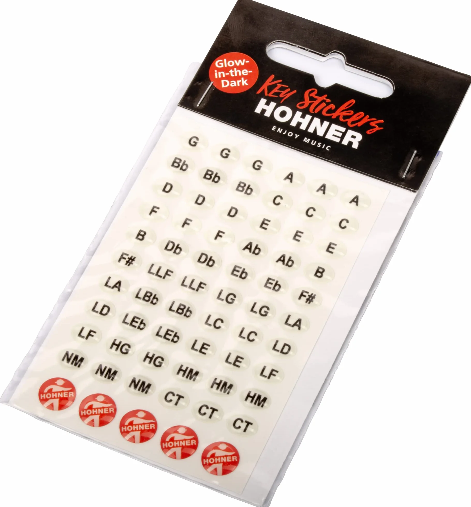 Hohner 3D Glow-in-the-Dark Key Stickers