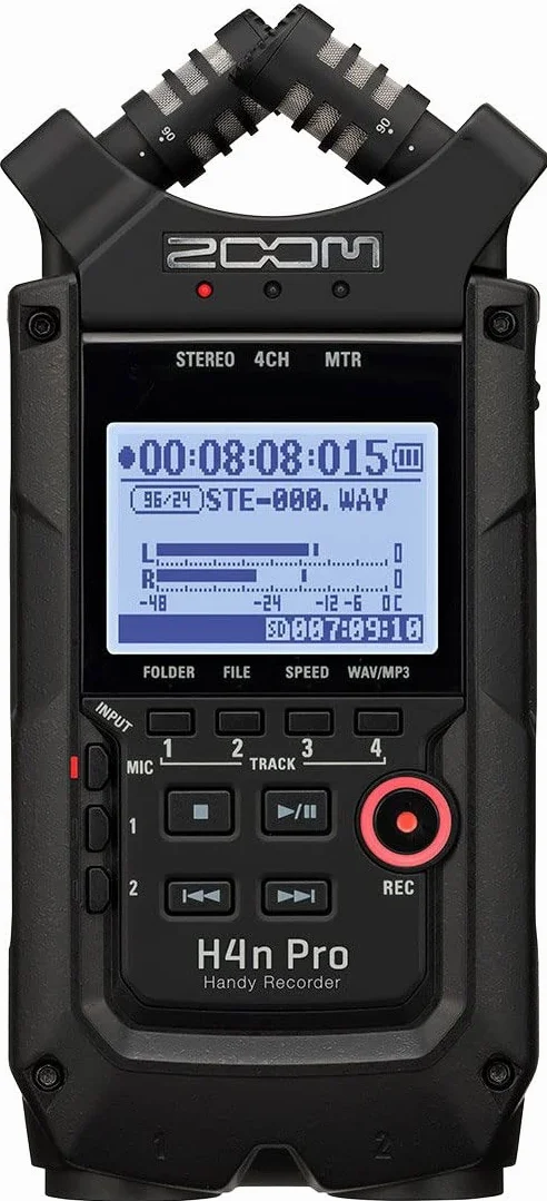 Zoom H4n PRO BK Przenośmy Rejestrator Dźwięku, Czarny, Do 140 db SPL, 1 sztuka