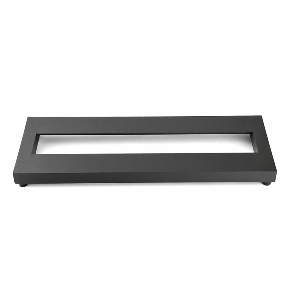 Mały rozmiar pedalboard efektów gitarowych, stop aluminium, 38 x 12 cm, z torbą do przenoszenia, pedalboard