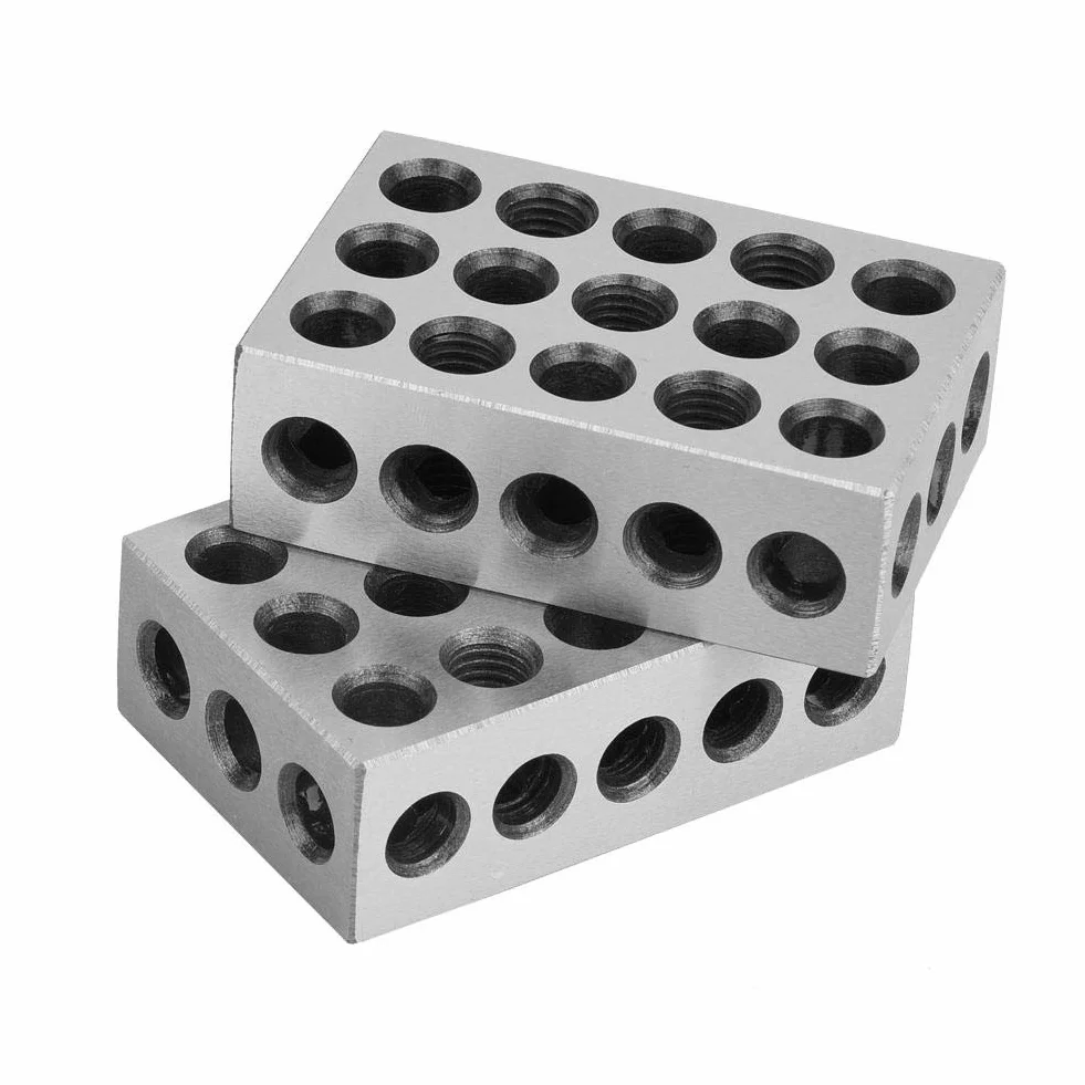 Bloki ze stali hartowanej, 2szt. 25x50x75mm 23 otwory frezowanie równoległe bloki zaciskowe narzędzia tokarskie do obrabiarek, klocek frezujący