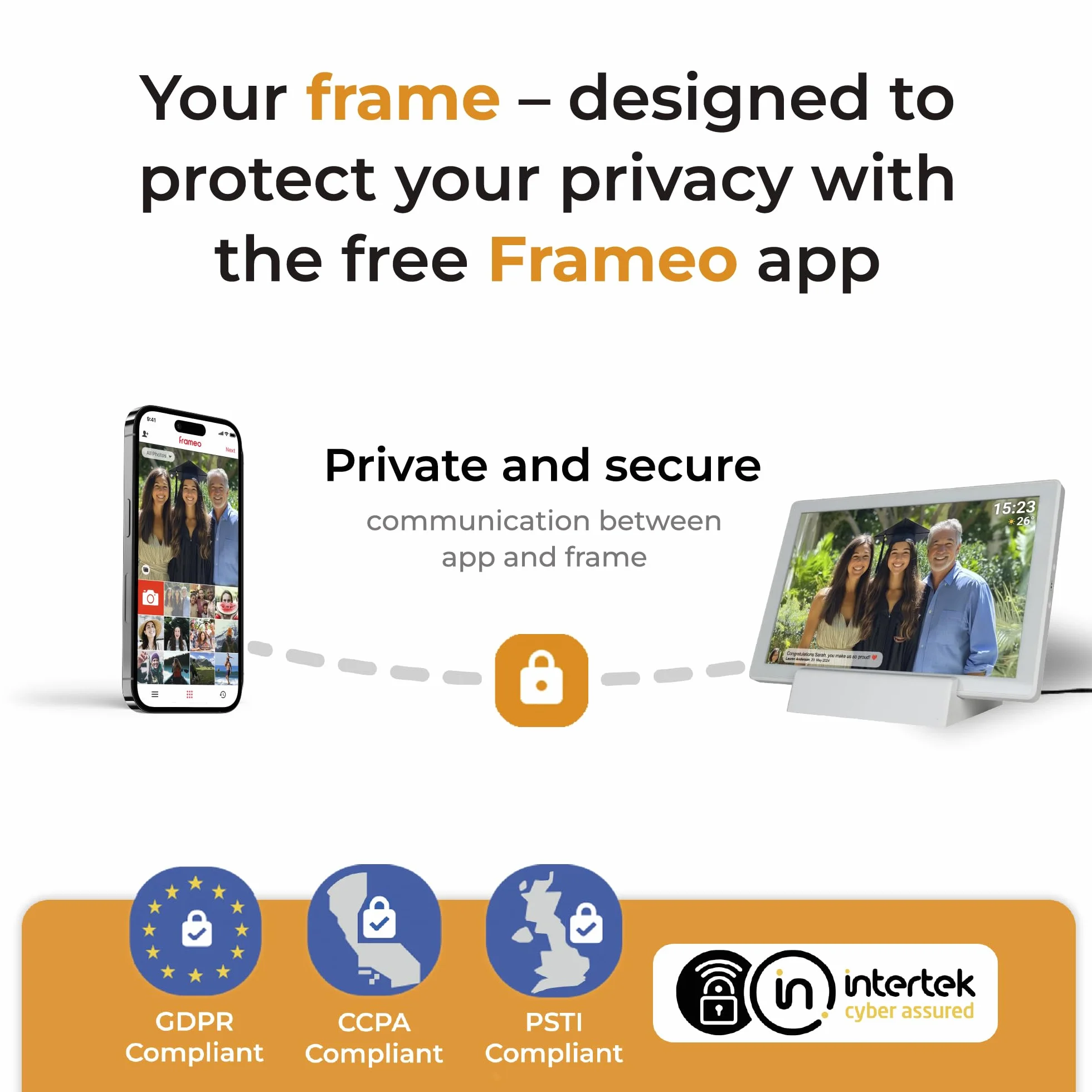 Denver PFF-1070W | cyfrowa ramka na zdjęcia Wi-Fi 10,1" z akumulatorem | ekran dotykowy HD IPS | aplikacja FRAMEO i pamięć 16 GB | biała