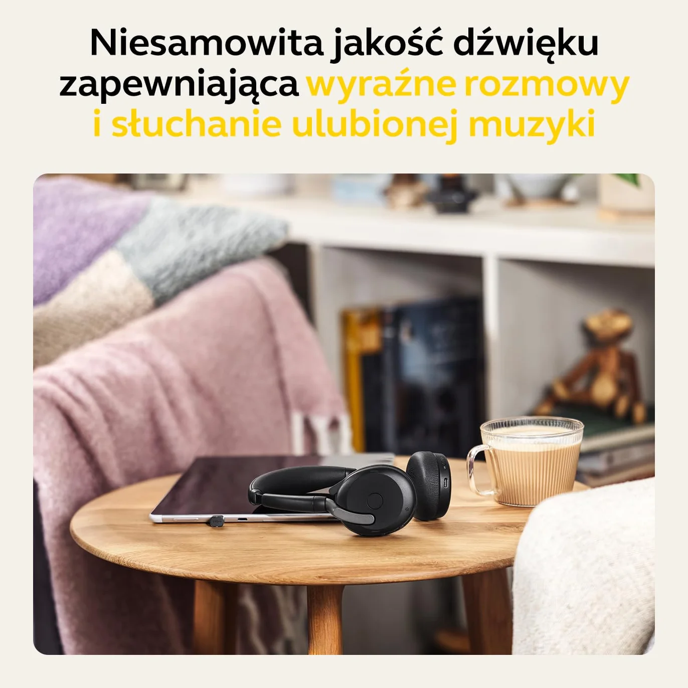 Jabra Evolve2 65 Flex zestaw słuchawkowy stereo z Bluetooth, bezprzewodowa podkładka ładująca, technologia Jabra ClearVoice z redukcją szumów i hybrydowa ANC, współpracuje ze wszystkimi wiodącymi