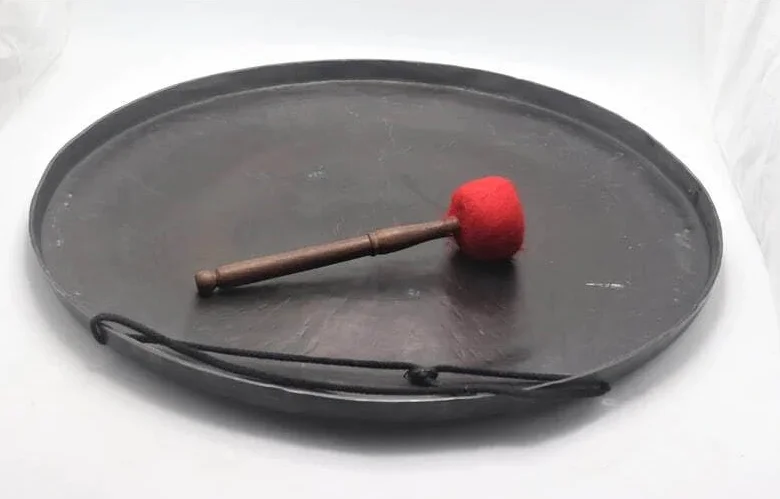Bardzo duży 58 cm Gong - tybetański gong medytacja, dźwięk uzdrawiający - ręcznie wykonany gong