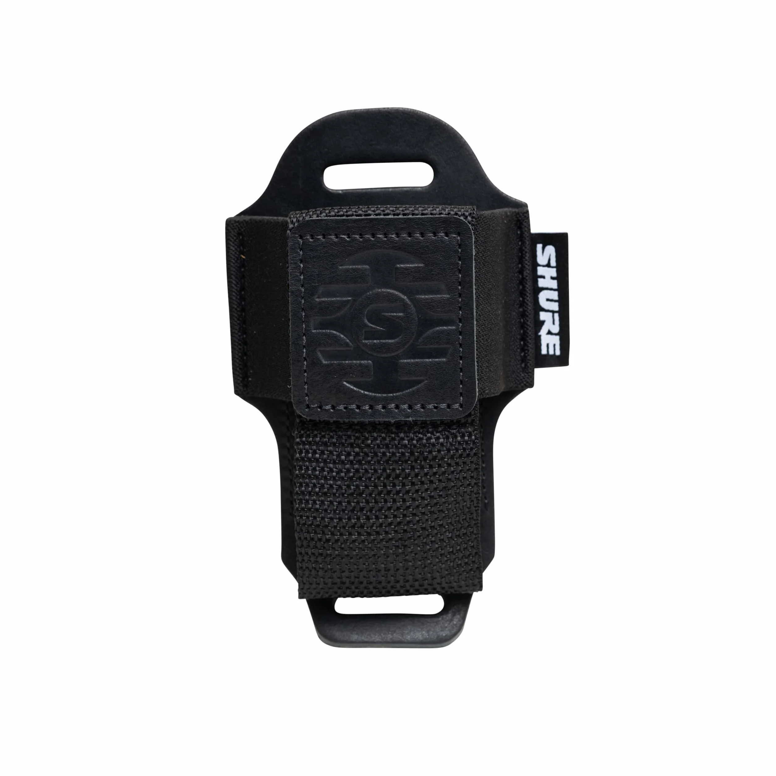 Shure Premium skórzana saszetka na pasek do bezprzewodowego nadajnika mikrofonu, czarna (SH-BODYPACK-PBK-L)