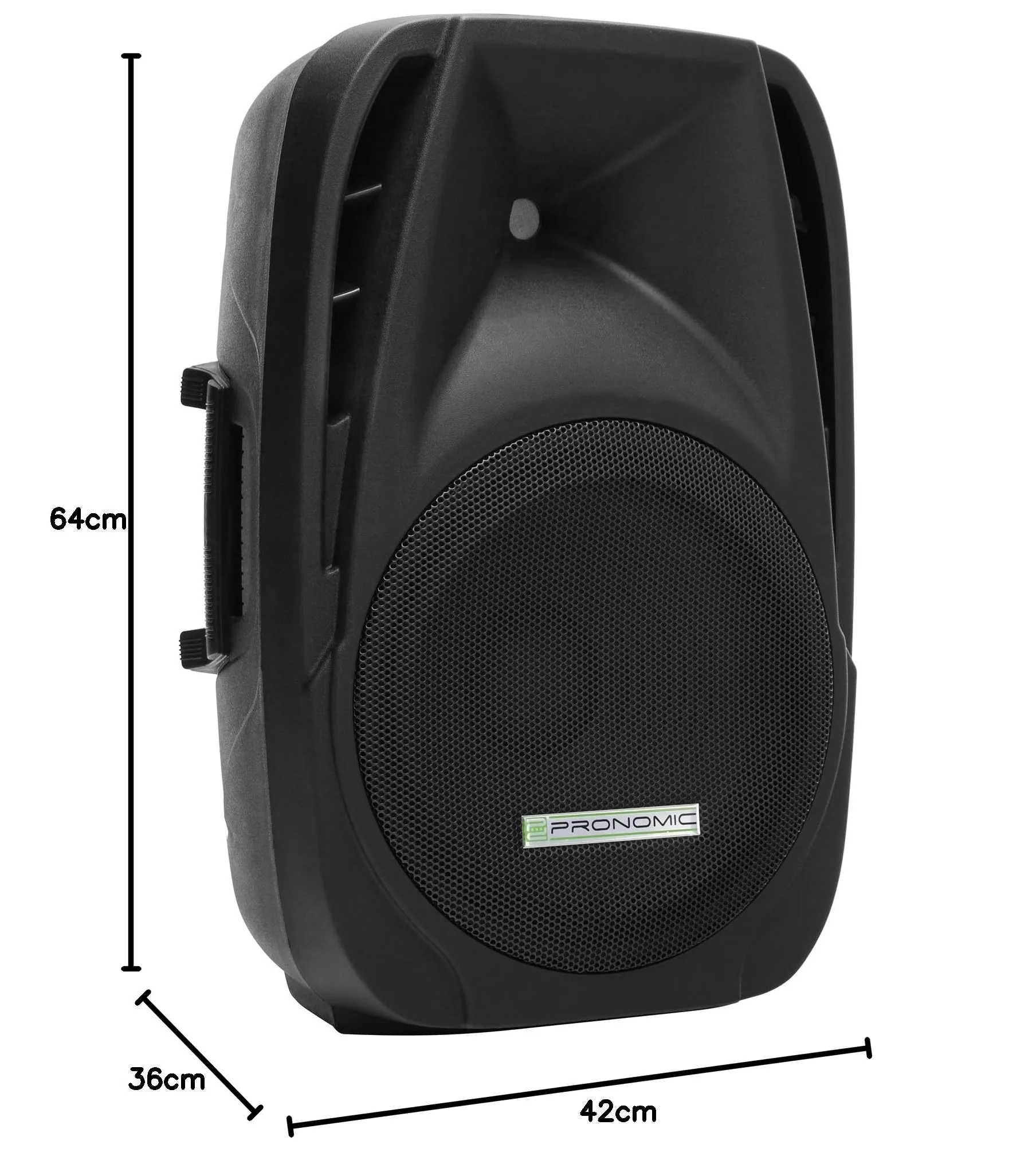 Pronomic PH12 głośnik sceniczny i koncertowy, głośnik PA (pasywny ABS PA-Box, 12 cali, 30 cm, 300 W), czarny