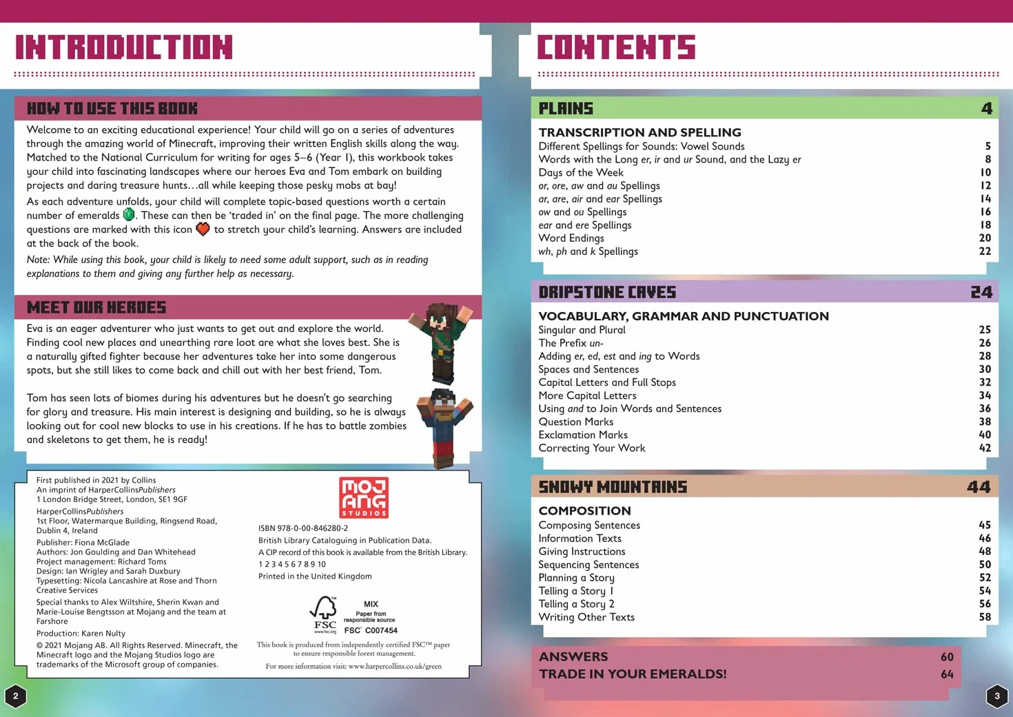 Minecraft English Ages 5-6: Official Workbook