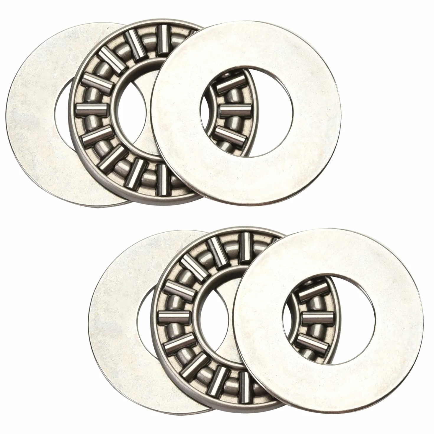 Othmro AXK1226+2AS łożyska igiełkowe wzdłużne z 2 podkładkami, średnica wewnętrzna 12 mm, 26 mm OD, 2 mm grubości, twardość GCr15 2 szt. 1 szt.