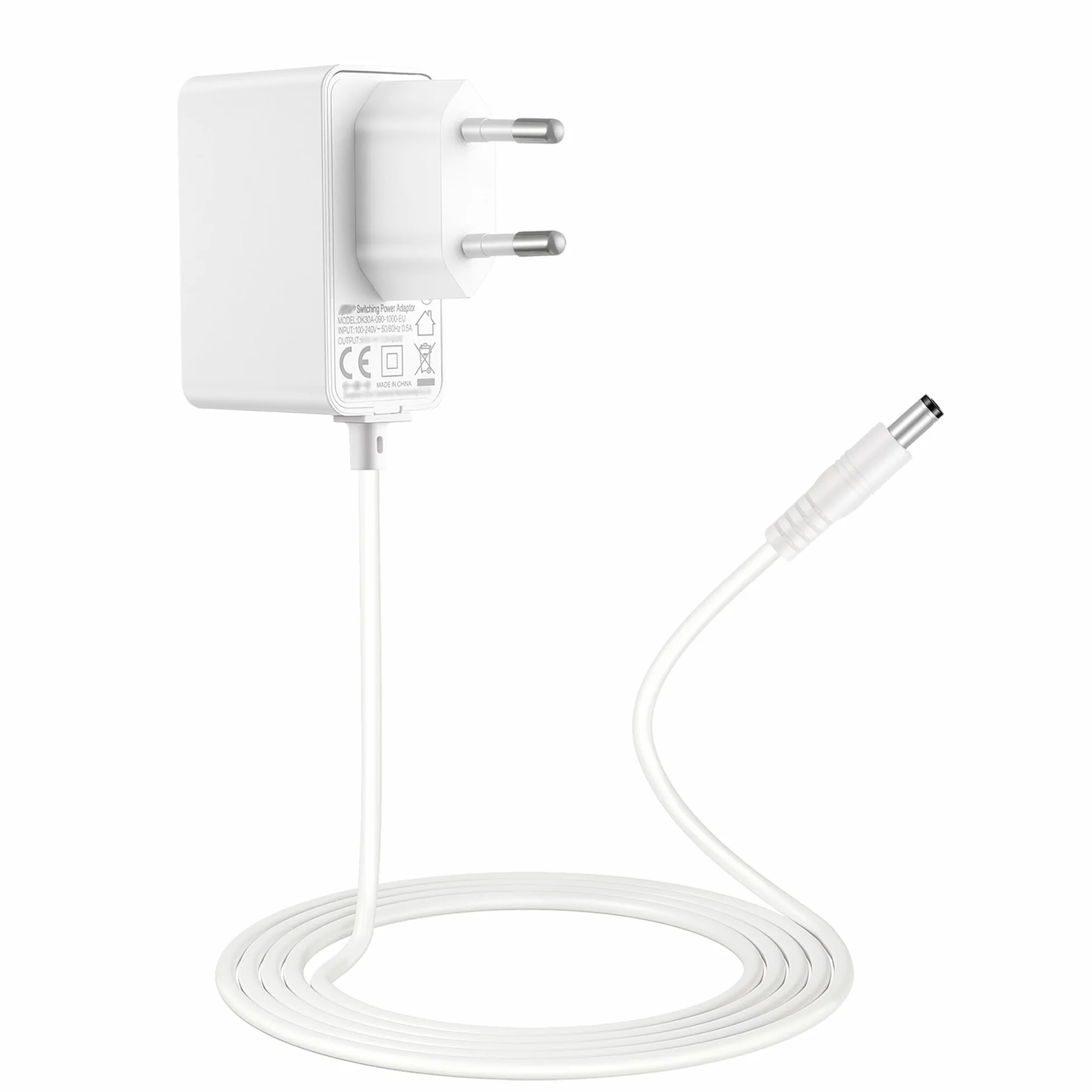 9 V 1 A kabel sieciowy, kompatybilny z tp-link tapo C200 C210 C100 WLAN IP, tapo C310 Outdoor WLAN, C320WS, TC60, TC70, ładowarka, biały