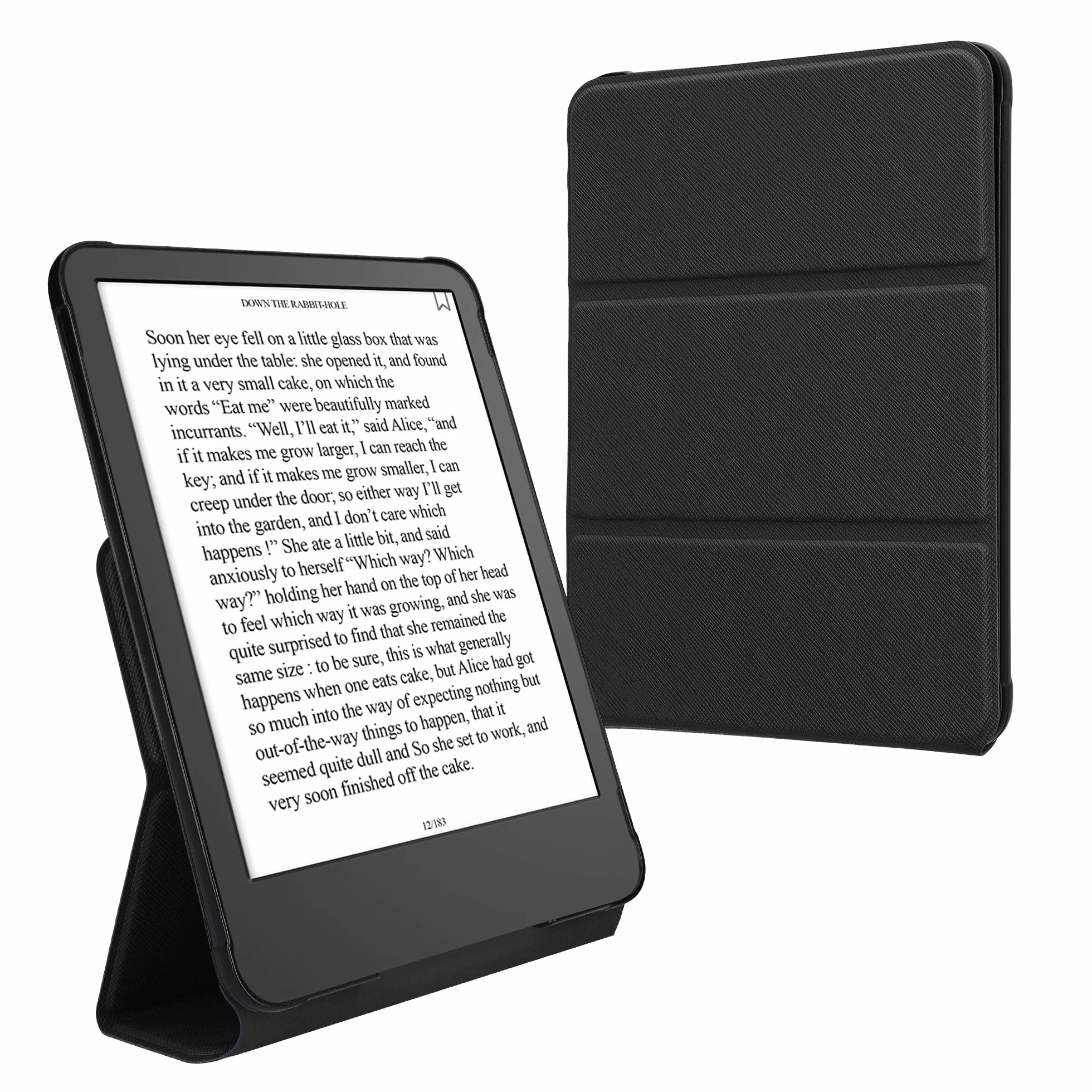 kwmobile Etui do Amazon Kindle Paperwhite (12. generacji 2024)/Kindle Colorsoft Case - etui ochronne ze sztucznej skóry - zapięcie magnetyczne Cover z funkcją stojaka w kolorze czarnym